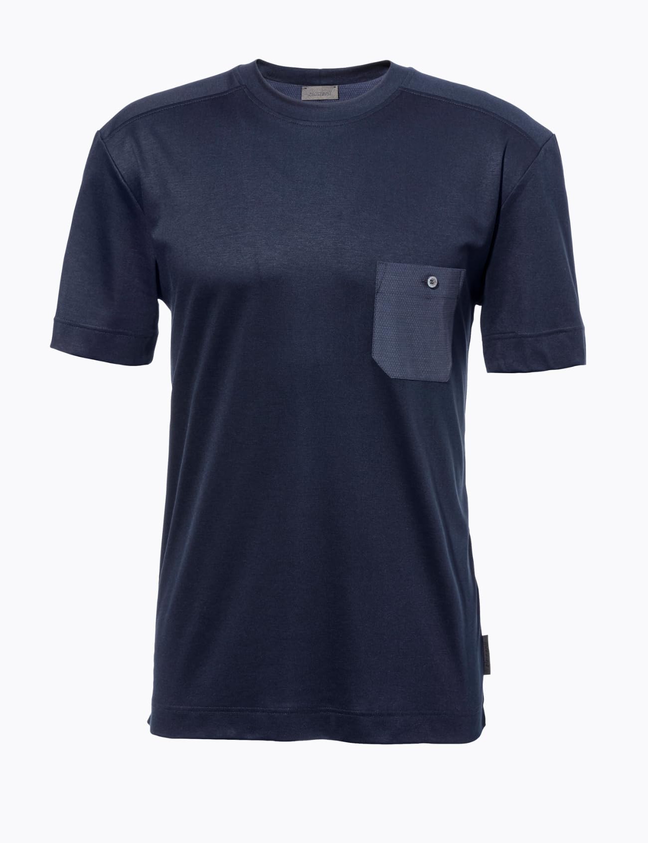 Zimmerli Men's -91 Modern Lounge Cotton Modal Blend T-Shirt - Soft Comfortable Casual Crew Neck Tee for Relaxing at Home, Travel & Everyday Wear - Midnight Blue, Size XL