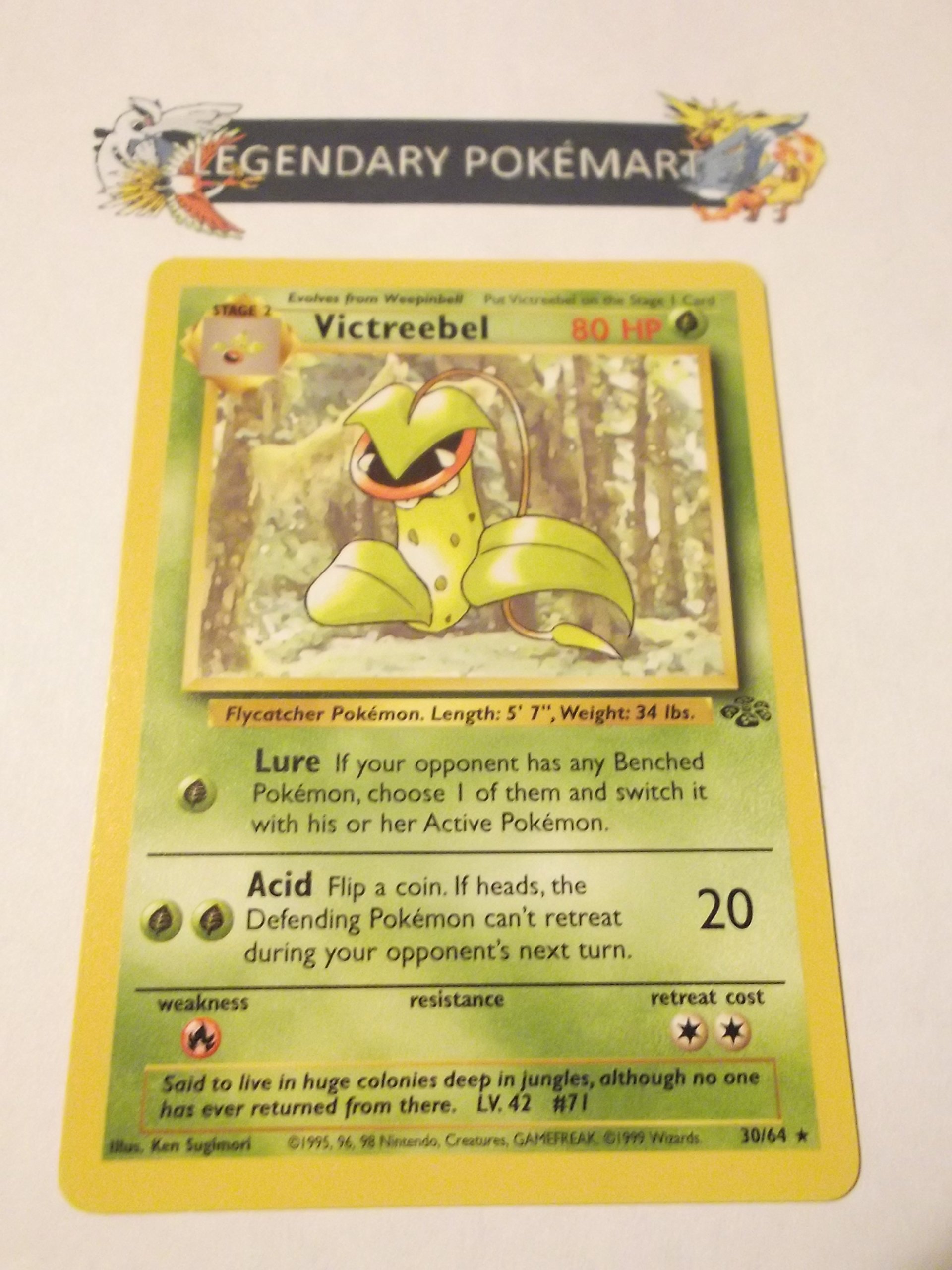 Pokémon Victreebel Jungle 30/102 Rare Card - Collectible Trading Card Game (TCG) for Battles & Deck Building - Perfect for Pokémon Fans & Collectors