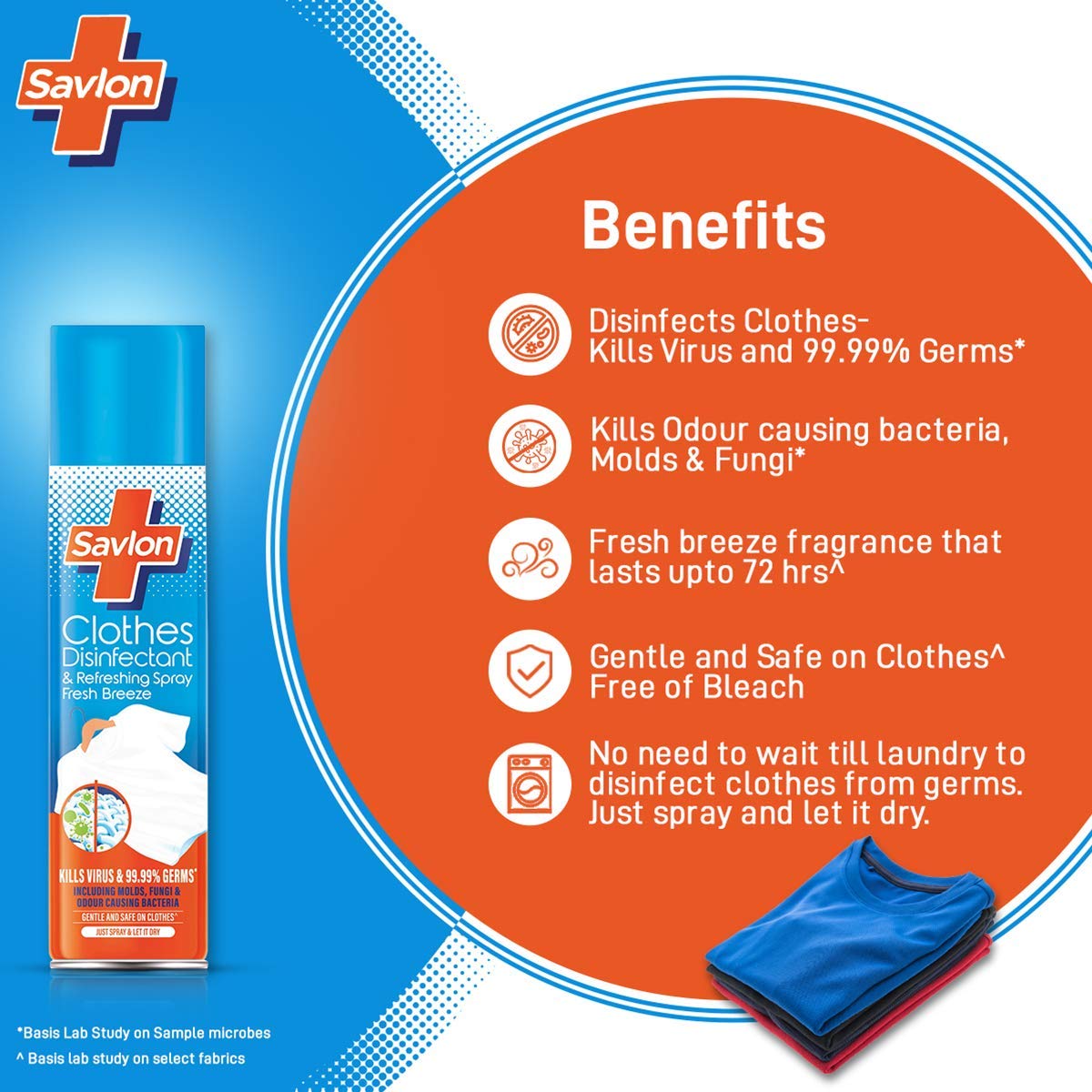 Savlon Herbal Sensitive pH Balanced Liquid Handwash Refill Pouch 1500ml + Clothes Disinfectant & Refreshing Spray 230ml - Gentle Skin Care & Fabric Freshener for Home, Travel, and Daily Hygiene