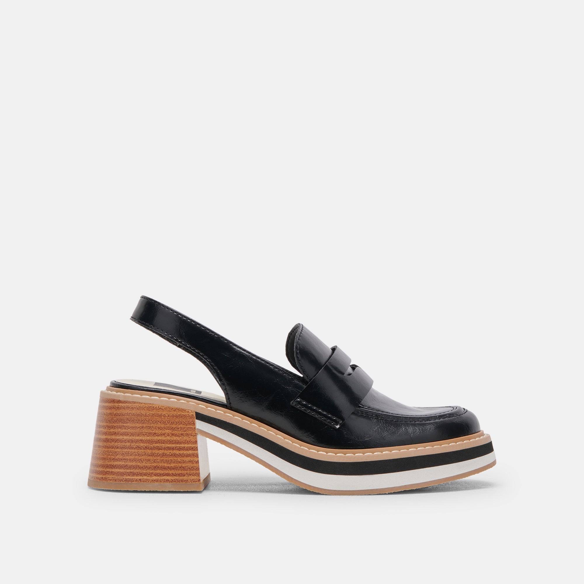 HATTIE Women's Black Loafers - Comfortable Slip-On Shoes for Work & Casual Wear | Stylish & Durable Stella Collection by re:vita