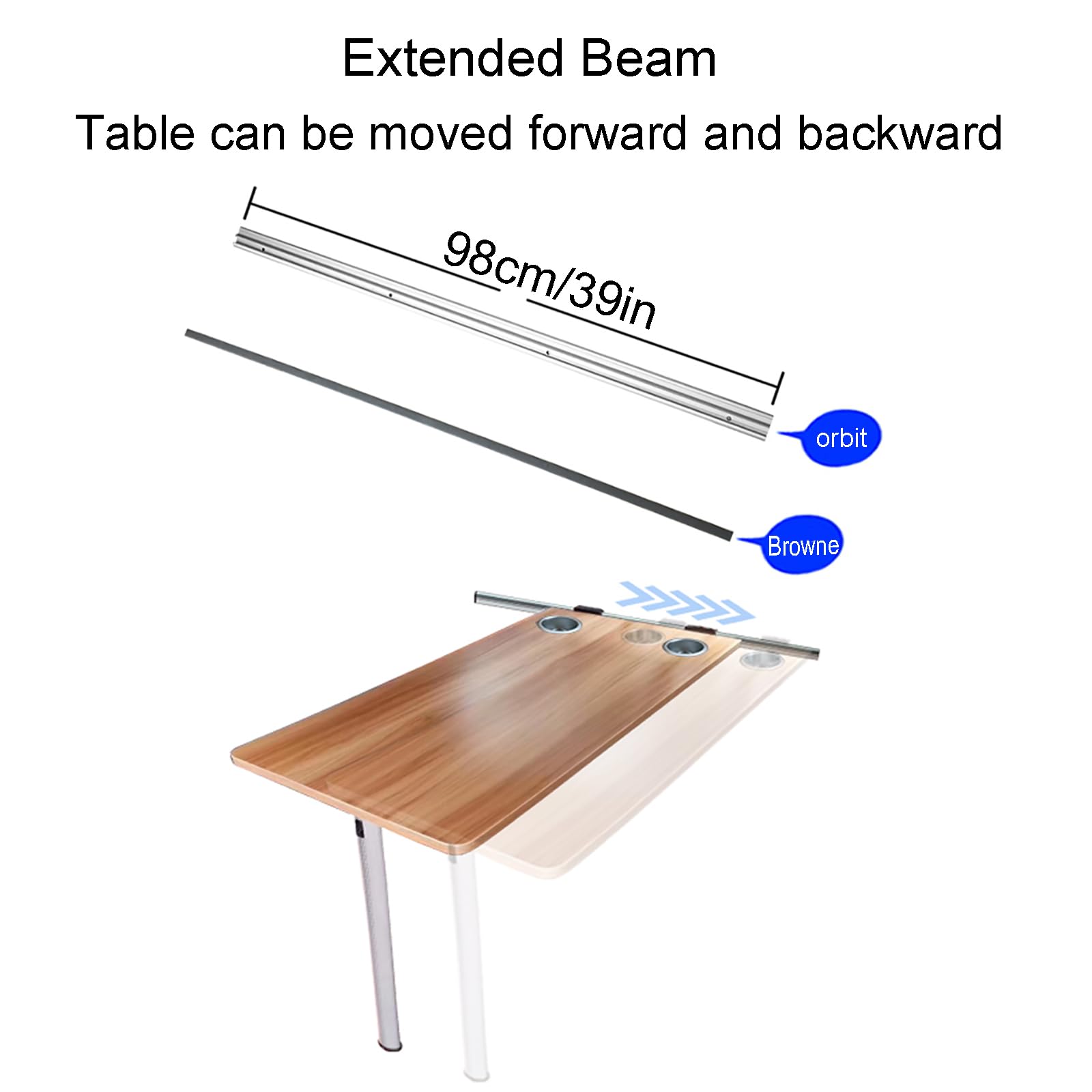 RV Folding Wall Table - Lightweight Aluminum Foldable Picnic Table with Steel Pipe Bracket & Eco-Friendly Desktop | Removable Camping Table with Sink Cup Holder | Perfect for Campervans, Trailers & Outdoor Adventures