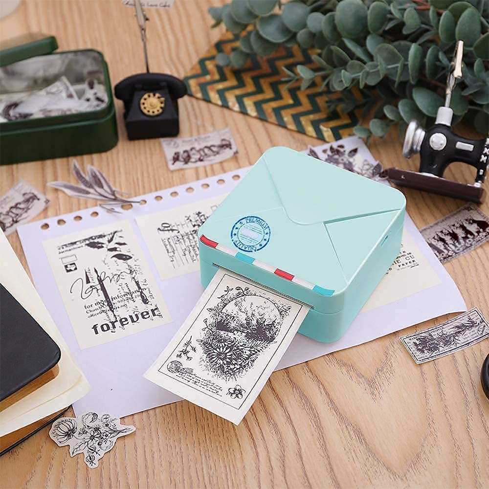 Phomemo M02S Portable Bluetooth Thermal Printer - Compact Photo Printer for iOS & Android with 3 Rolls Transparent White Paper | Perfect for Planning Journals, Study Notes, Art Projects, Office Work & Gift Giving | Ideal for Students, Artists & Professionals On-the-Go