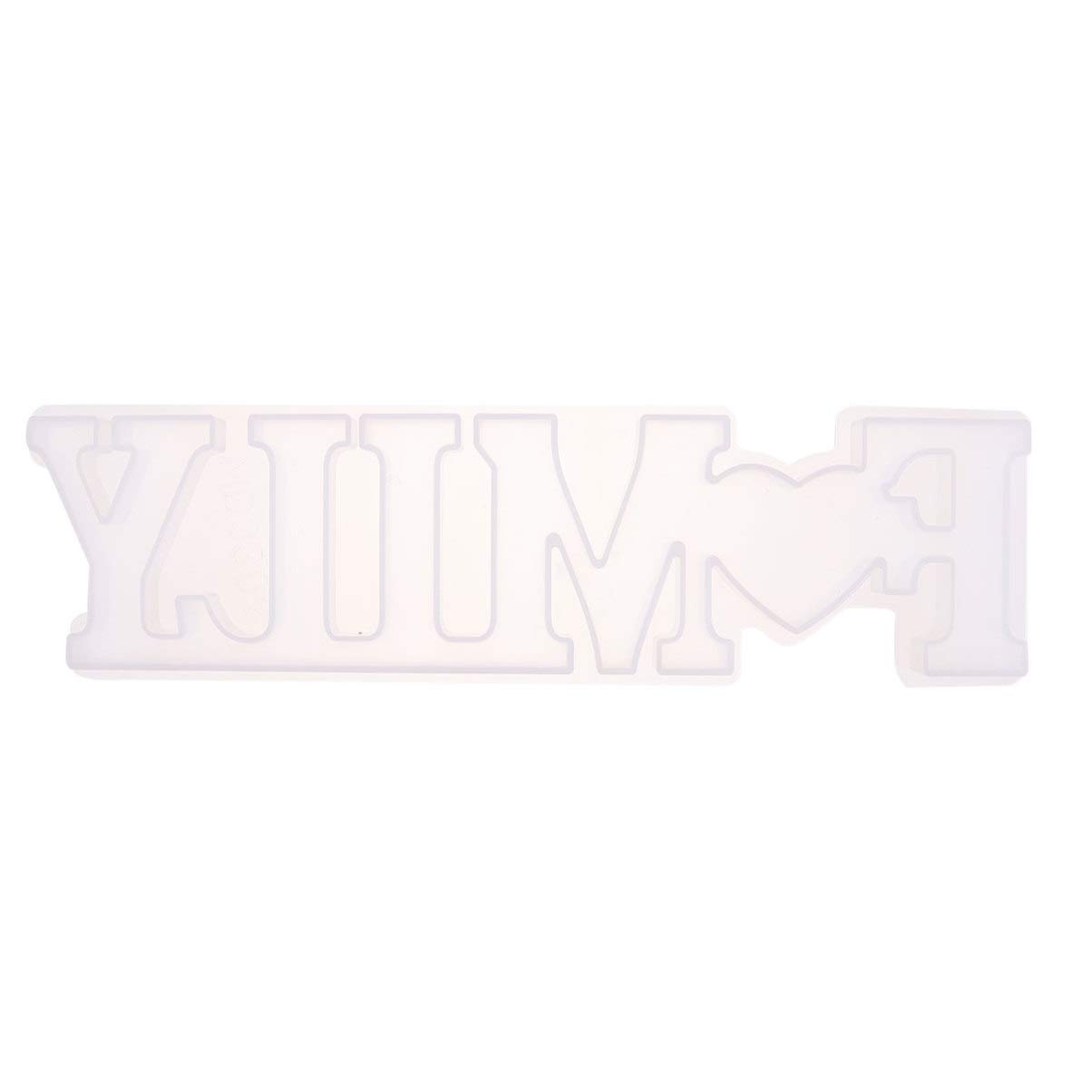 EXCEART Silicone Resin Word Molds for DIY Crafts - Family Sign Mold, Epoxy Resin Casting Molds for Table Decor, Home Decor & Wedding Centerpieces