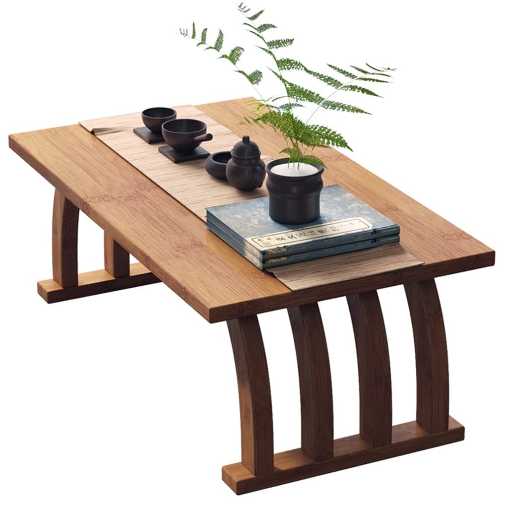 Japanese-Style Zen Tea Table - Simple Low Coffee Table, Foldable Writing Desk for Meditation & Kon Fu Tea Ceremony (70x37x31cm) - Perfect for Small Spaces, Living Rooms & Home Offices