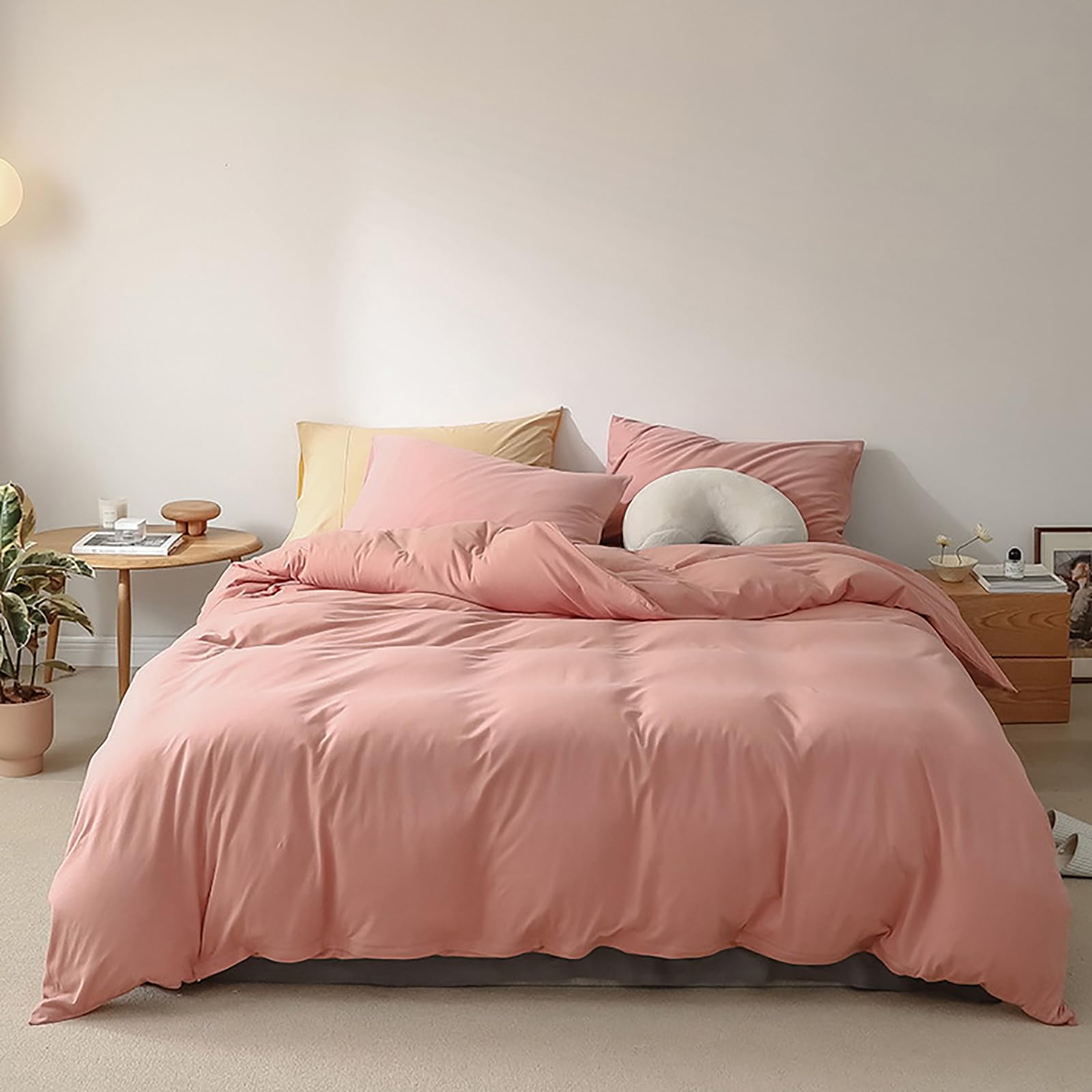 Luxlovery Blush Pink Comforter Set King - Soft Breathable Bedding for Women & Girls, Perfect for Cozy Bedrooms