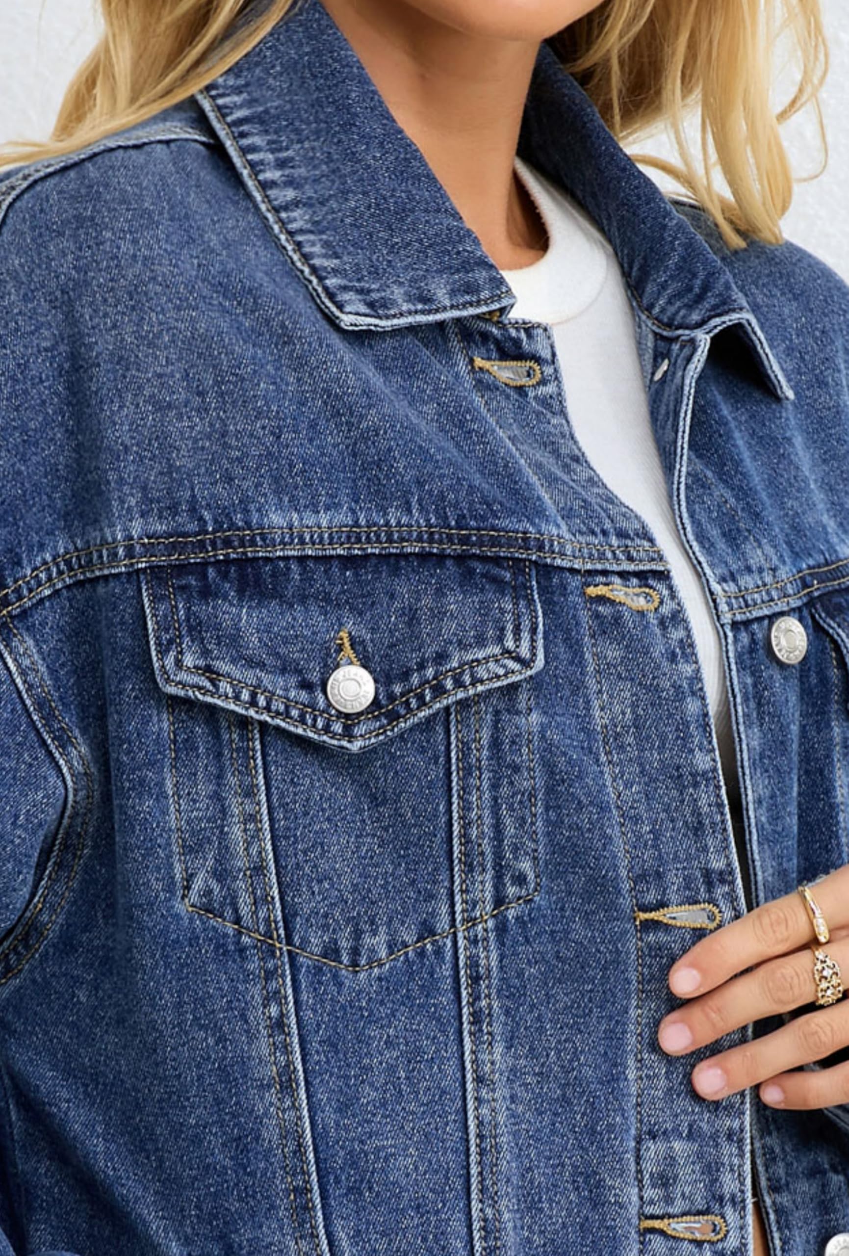 Trendy Oversized Denim Jacket for Women - Loose Fit Boyfriend Style Long Jean Coat | Casual Outfits, Streetwear & Layering Fashion
