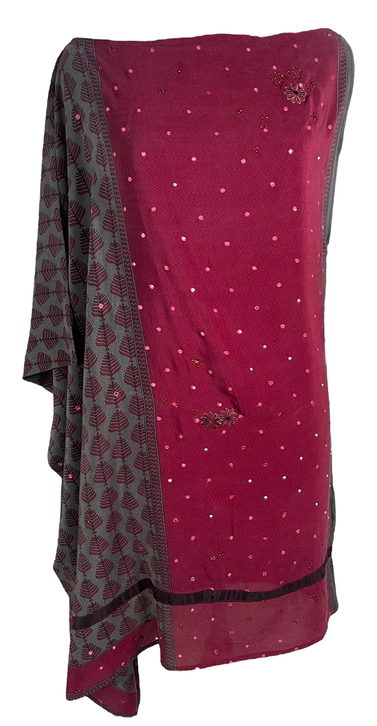 PRC6562 Elegant One Shoulder Pure Silk Dress for Women - Perfect for Evening Parties, Weddings & Special Occasions