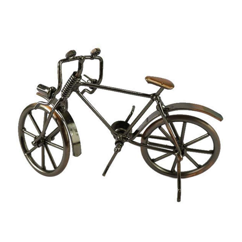 Vintage Iron Bicycle Figurine - Handcrafted Metal Model for Home, Office & Shop Decor | Unique Birthday Gift Idea for Cyclists & Collectors | Perfect for Desktop Display, Shelf Decor & Themed Room Accents