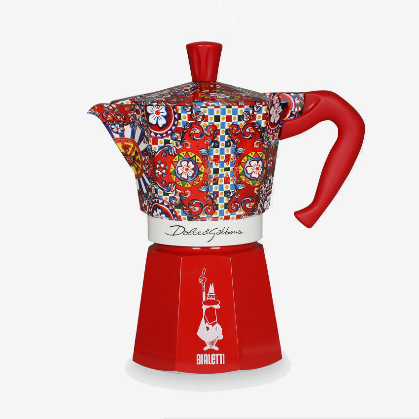 Dolce & Gabbana Casa Bialetti Stovetop Espresso Coffee Maker - 3 Cup Italian Moka Pot for Home & Office Use, Perfect for Espresso Lovers & Coffee Enthusiasts
