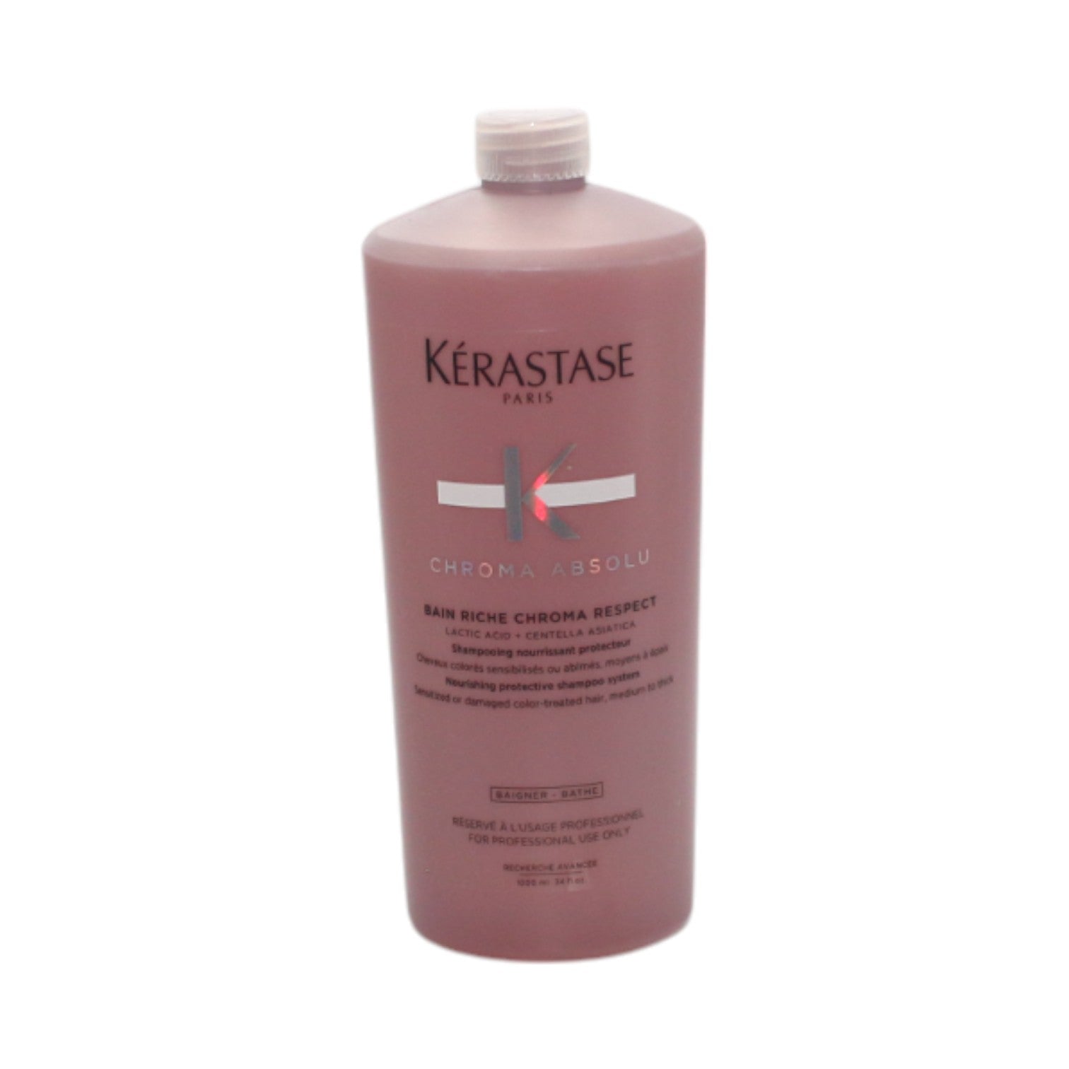Kerastase Chroma Absolu Bain Riche Chroma Respect Shampoo 34 oz - Color Care Shampoo for Vibrant, Long-Lasting Hair Color - Perfect for Color-Treated & Highlighted Hair at Home or Salon