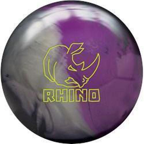 Brunswick Rhino Charcoal Silver Violet Pearl Bowling Ball - Perfect for League Play & Tournaments | High Performance Reactive Resin Bowling Ball for Hook & Strike Power