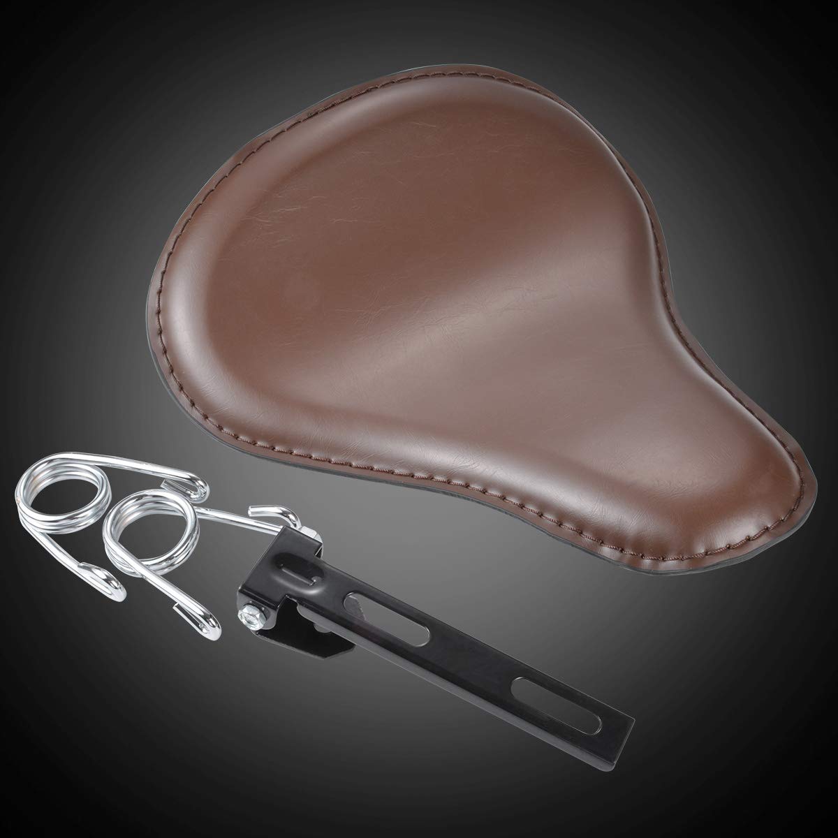 Premium Synthetic Leather Motorcycle Seat Cover - Slim Brown Crocodile Design for Harley Sportster, Bobber & Chopper Bikes | Universal Fit for Solo Riders | Waterproof & Comfortable Upgrade for Long Rides & Custom Builds