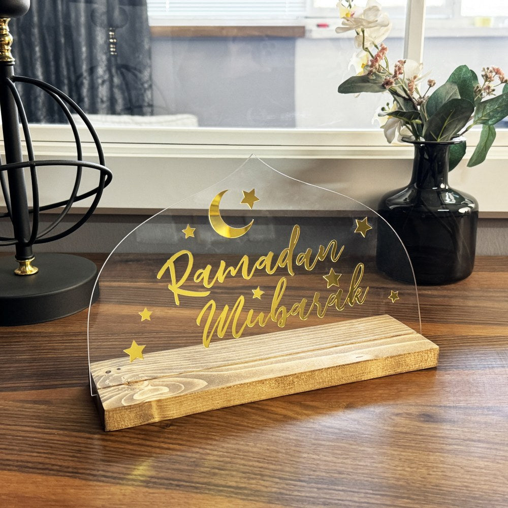 Ramadan Mubarak Islamic Gift Set - Elegant Table Decor for Eid Celebration - Perfect for Home, Mosque & Holiday Party Decorations