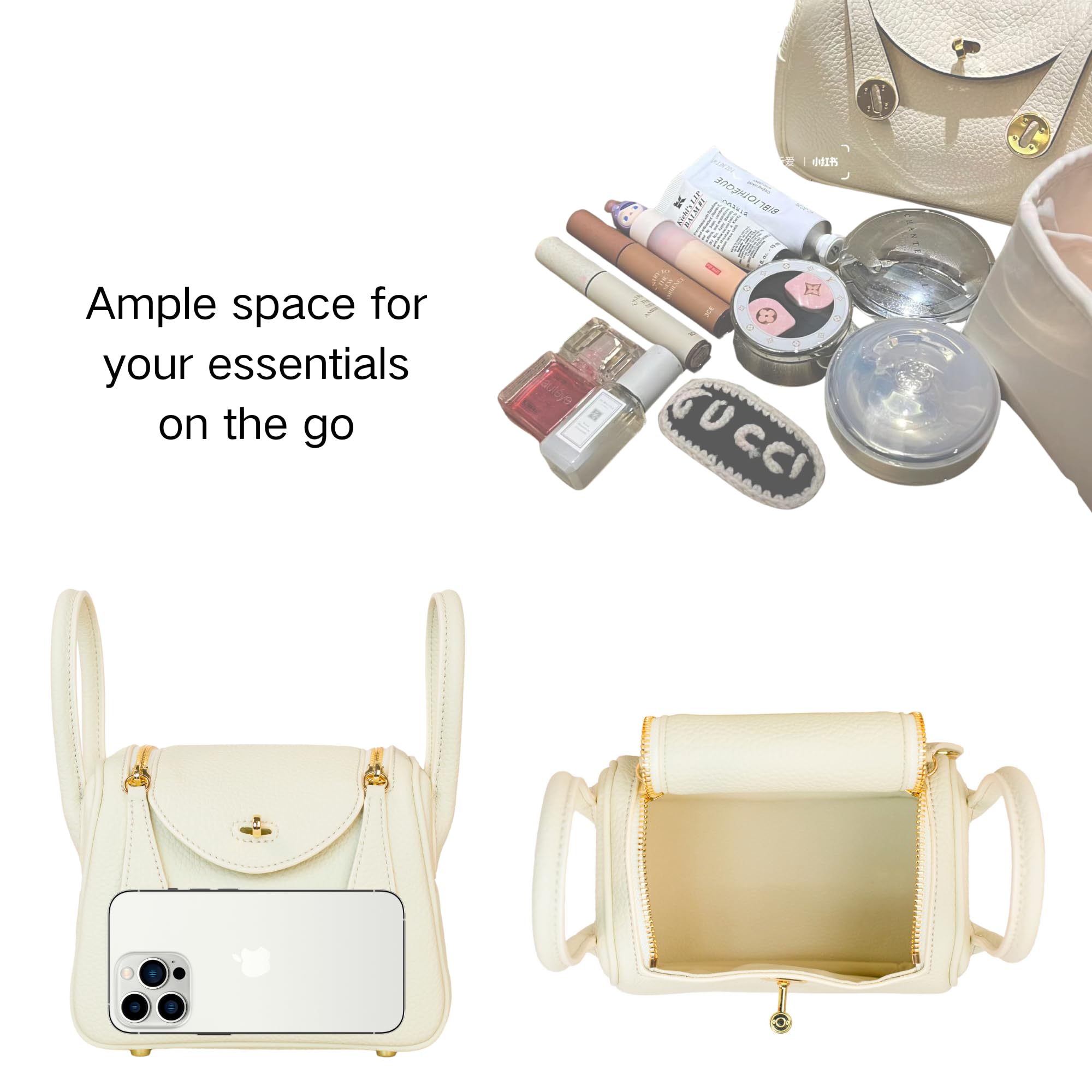 Stylish Small Leather Crossbody Shoulder Bag with Zipper - Women's Fashion Purse & Handbag for Daily Use, Travel, and Work