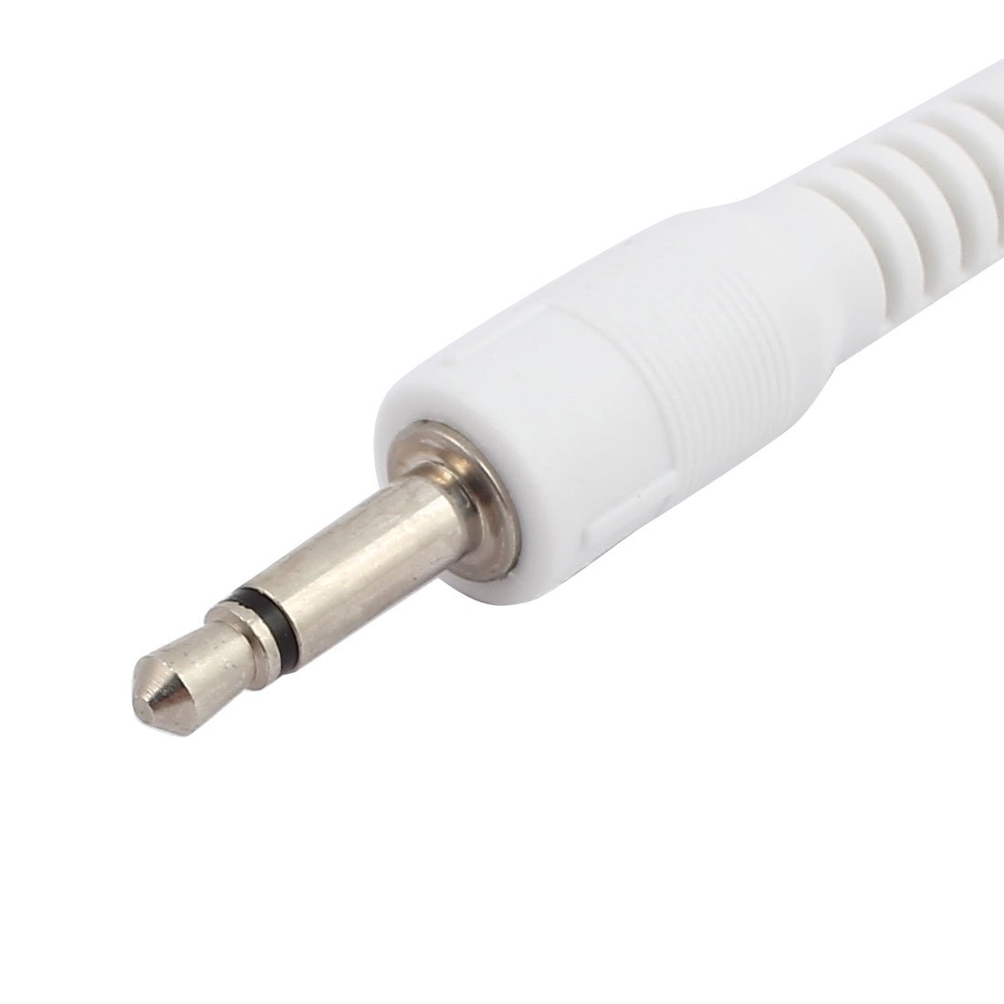 IIVVERR 5-Pack CHT-F03 Single Head 3.5mm Jack Infrared Remote Control Emitter Cable - White - Compatible with Cable Boxes, TVs, and Home Theater Systems (5 Units)