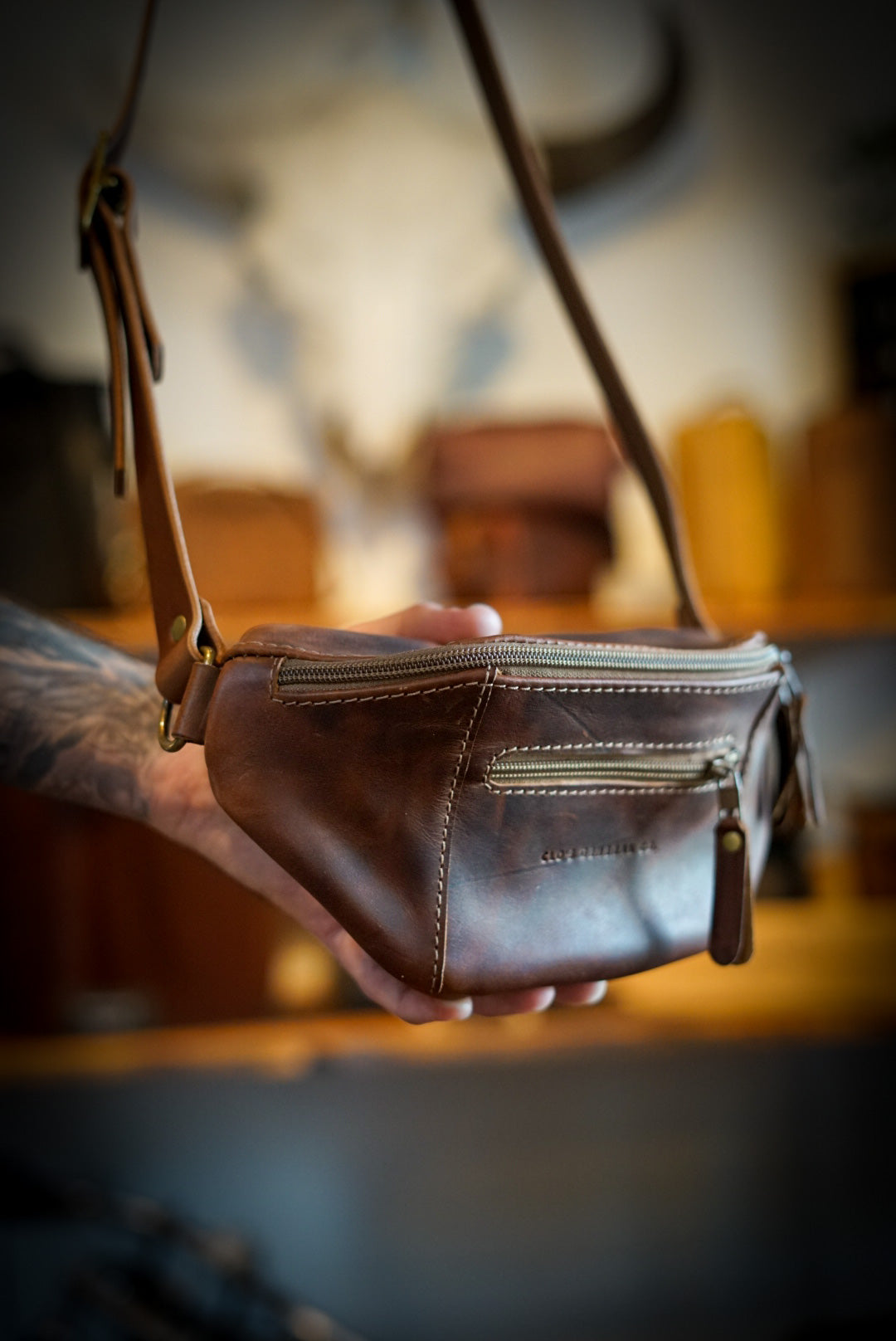 Hardtimes Brown Fanny Pack - Water-Resistant Waist Bag for Hiking, Travel & Outdoor Activities | Hands-Free Convenience for Men & Women