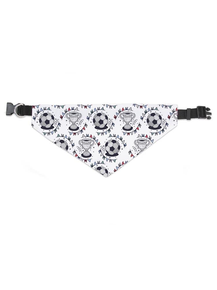 Custom Soccer Trophy Pattern Bandana for Dogs - Soft & Stylish Pet Accessory for Games, Training & Outdoor Adventures