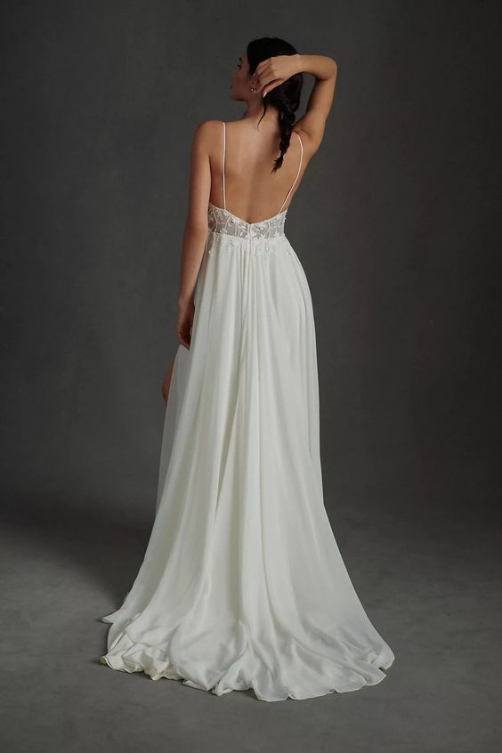 Jenny Yoo Kelsey Gown - Elegant A-Line Wedding Dress with Lace Details | Perfect for Bridal, Formal Events & Special Occasions