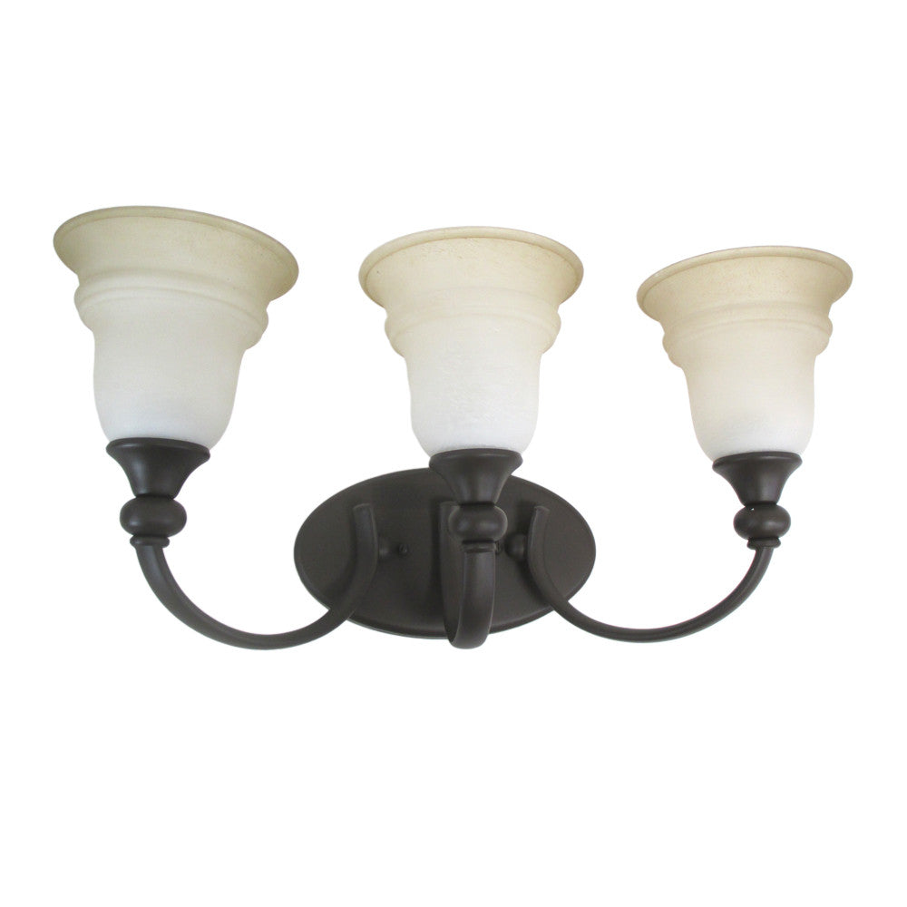 Kichler Lighting 37261 3-Light Bathroom Vanity Wall Sconce in Bronze Finish - Perfect for Bathroom, Powder Room & Dressing Area Lighting