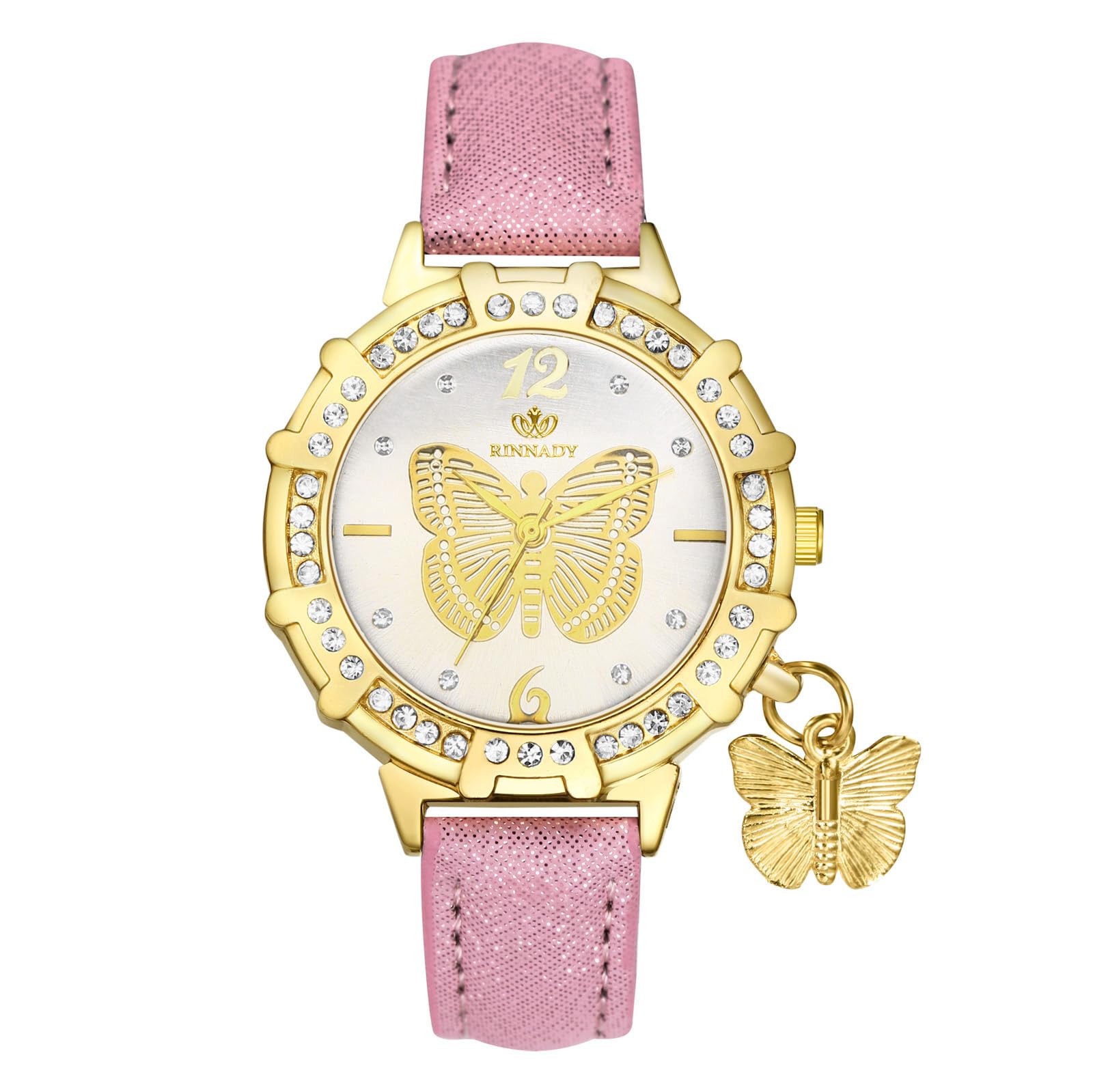 Avaner Women's Bohemian Colorful Leather Wrist Watch with Shiny Butterfly Design - Perfect for Casual Wear, Office & Party Accessories