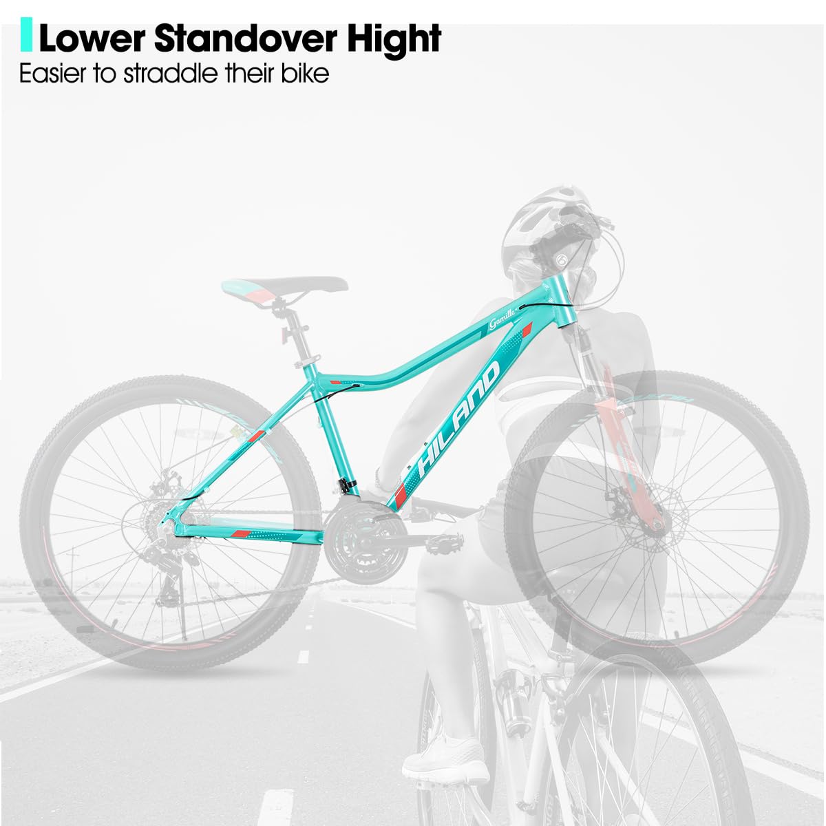 HILAND 20 26 27.5 Inch Women's Mountain Bike - 7/21 Speed, Aluminum Frame with Lock-Out Suspension Fork - Perfect for Trail Riding, Commuting & Outdoor Adventures