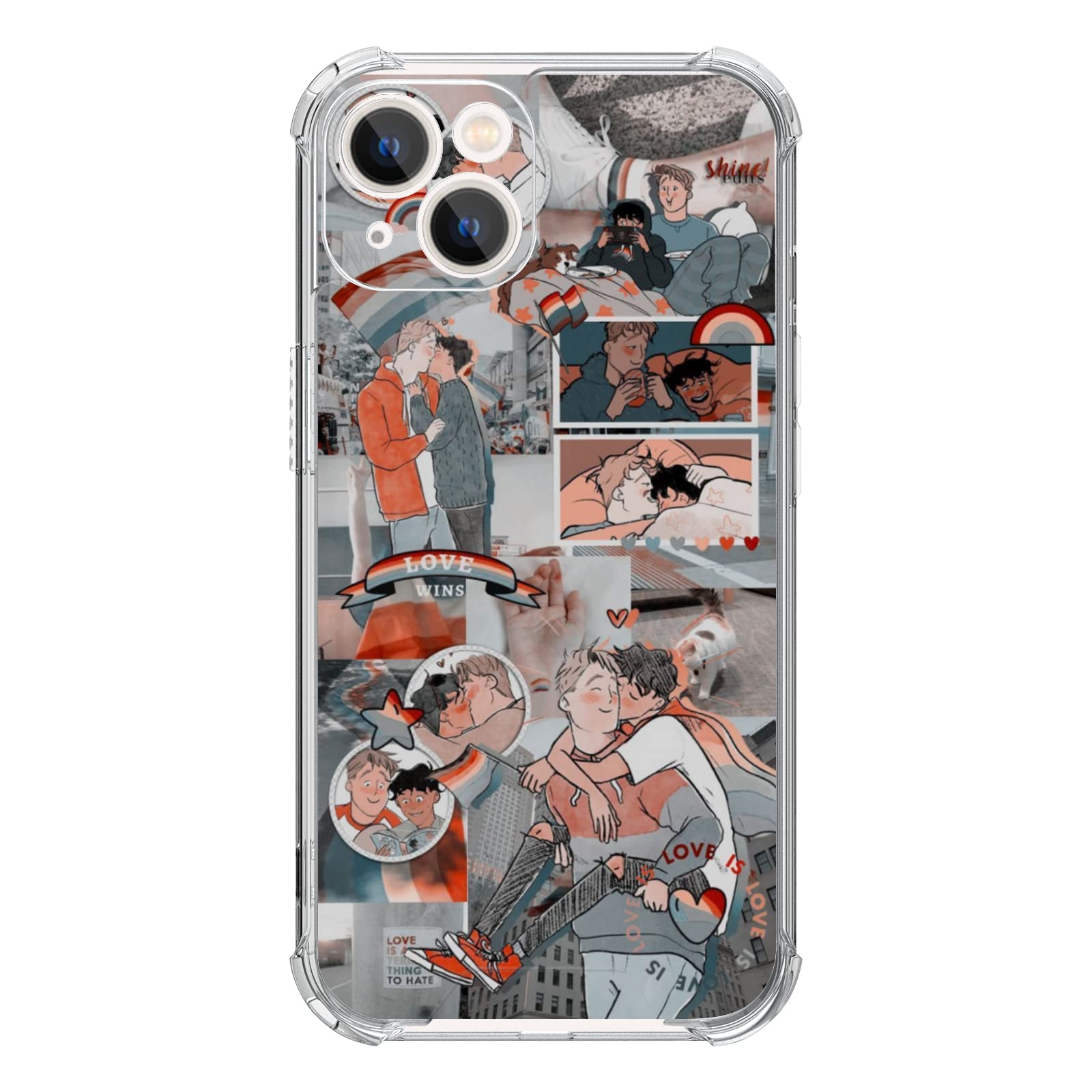 YUNJIYUN Shockproof TPU Phone Case for iPhone 13/12/11 Pro Max/Mini/XR/XS Max - Wireless Charging Compatible Protective Cover for Women & Men | Perfect for Movies, Travel & Daily Use