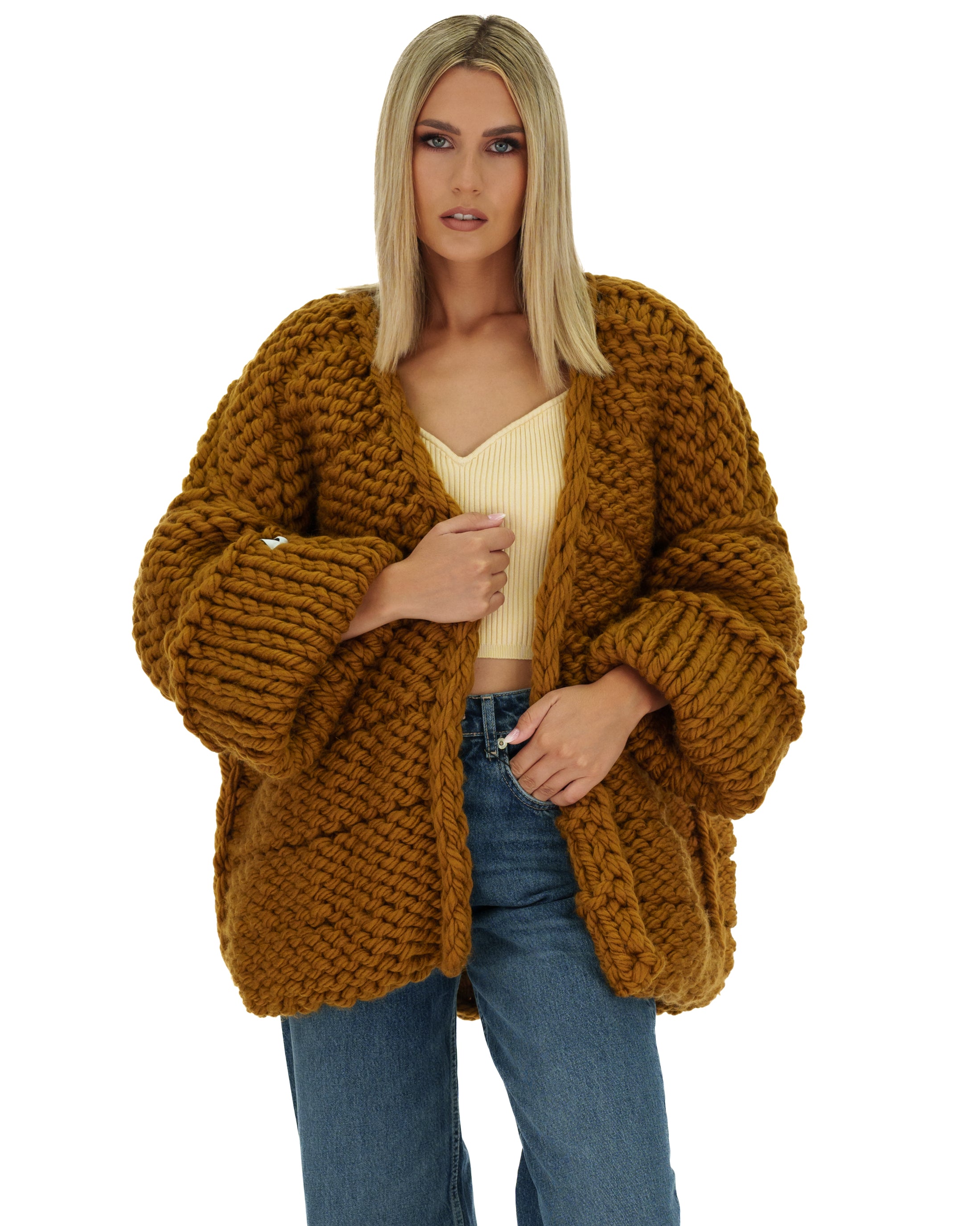 Cozy Lana Chunky Knit Cardigan for Women - Soft Oversized Sweater for Fall & Winter - Perfect for Layering, Lounging & Casual Outfits