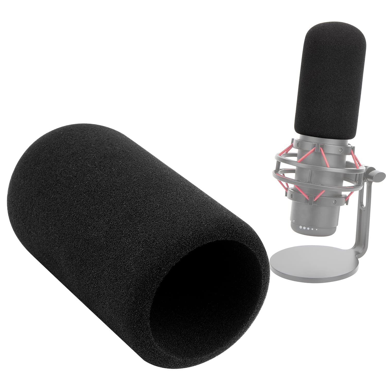 HyperX QuadCast S Microphone Pop Filter - SUNMON Foam Windscreen for Noise Reduction & Improved Sound Quality | Compatible with HyperX QuadCast | Perfect for Streaming, Podcasting & Gaming