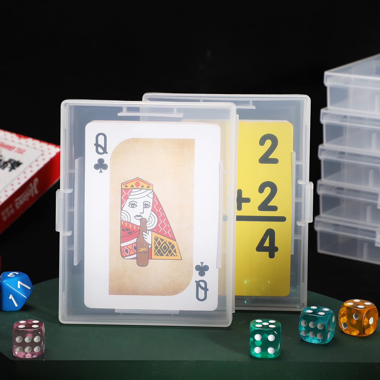 Skylety 15-Piece Playing Card Holder Set - Durable Card Storage Boxes with Snap Closure for Poker, Magic Tricks & Game Nights | Perfect for Travel, Restaurants & Home Organization