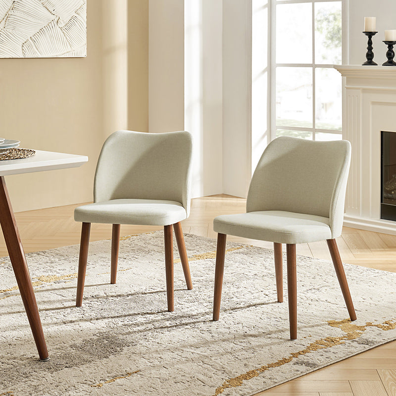 Mid Century Modern Upholstered Dining Chairs - Diana Collection | Stylish Upholstered Side Chairs for Kitchen, Dining Room & Office | Comfortable & Elegant Seating Solution