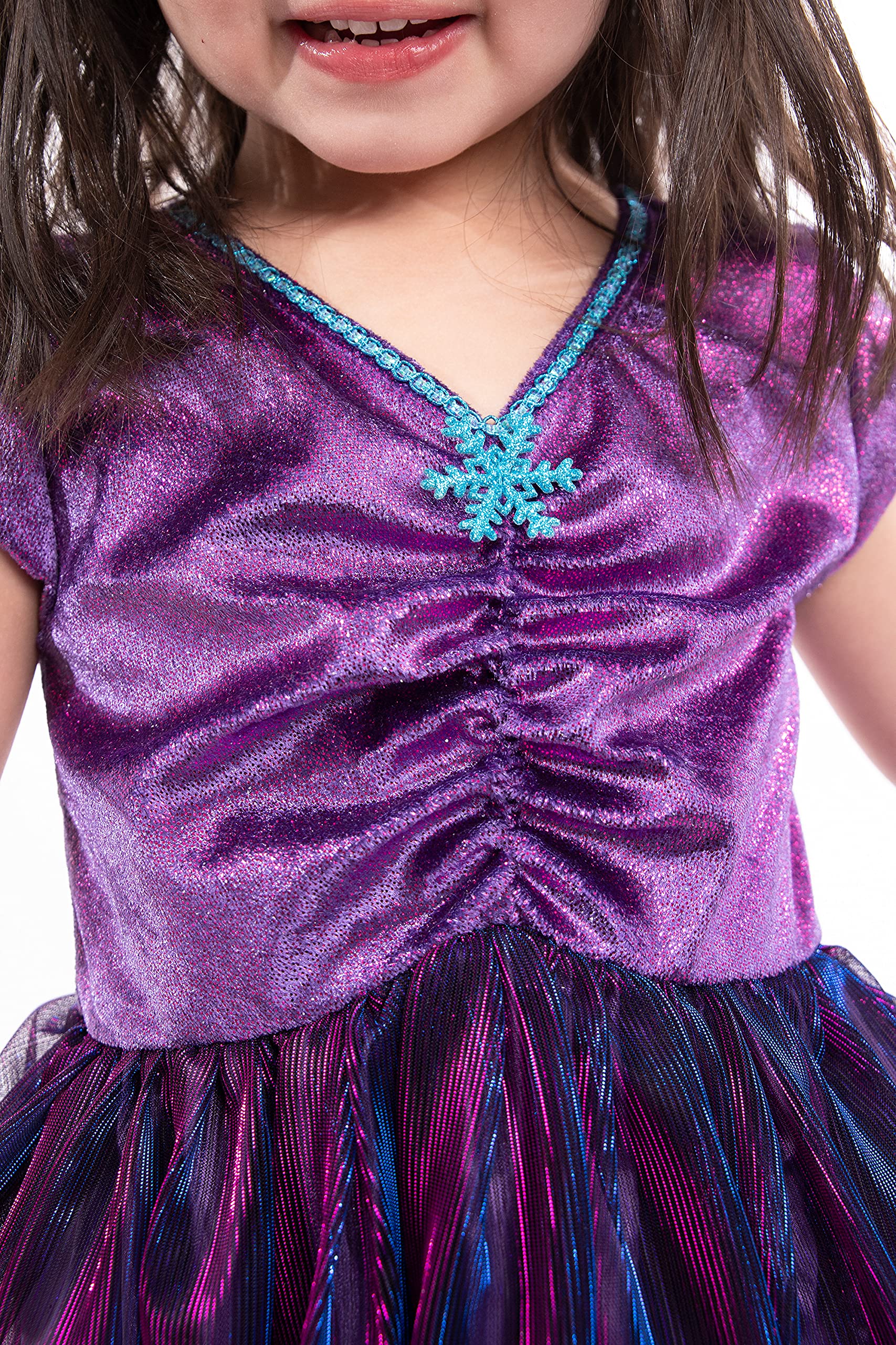 Little Adventures Purple Ice Princess Dress Up Costume for Kids - Machine Washable Pretend Play & Party Dress (No Glitter) | Perfect for Birthday Parties, Halloween, Dress-Up Play & Special Occasions
