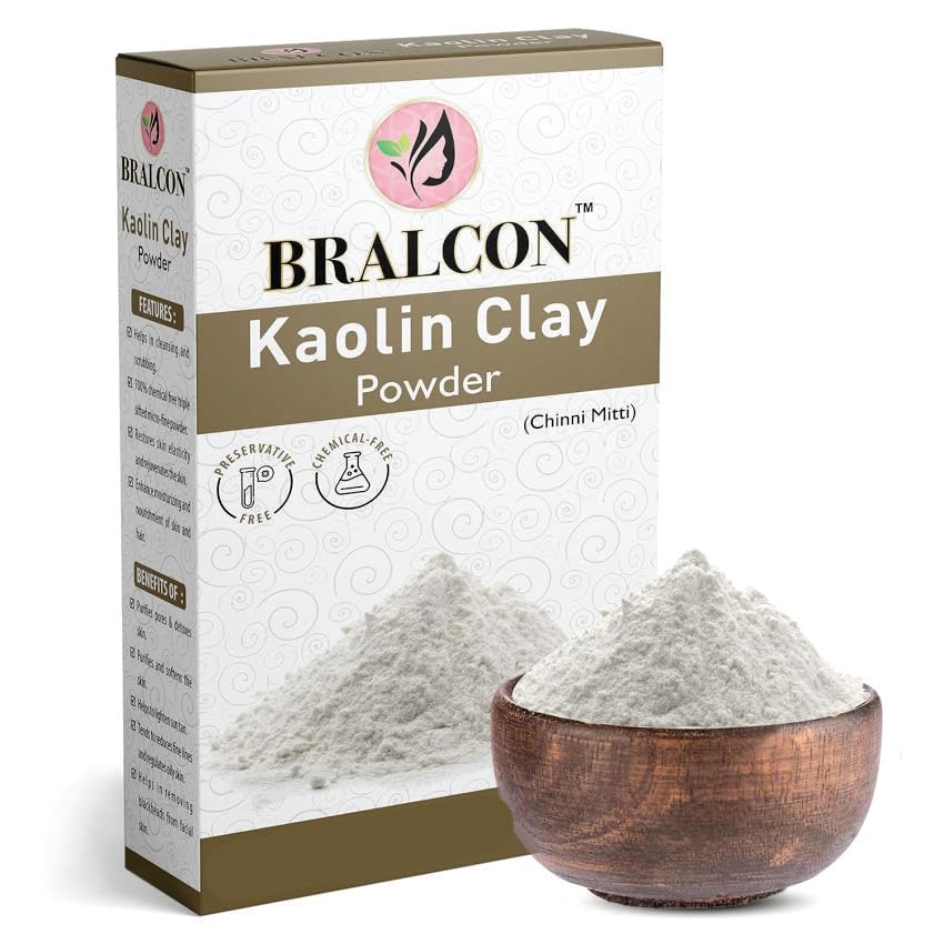 BRALCON Organic Mulethi (Licorice) Powder, Kaolin Clay & Orange Peel Powder Combo - 300g (3x100g) | Natural Face Mask for Skin Whitening, Glowing Complexion & Hair Growth | DIY Beauty Treatment for Acne, Dark Spots & Dull Skin