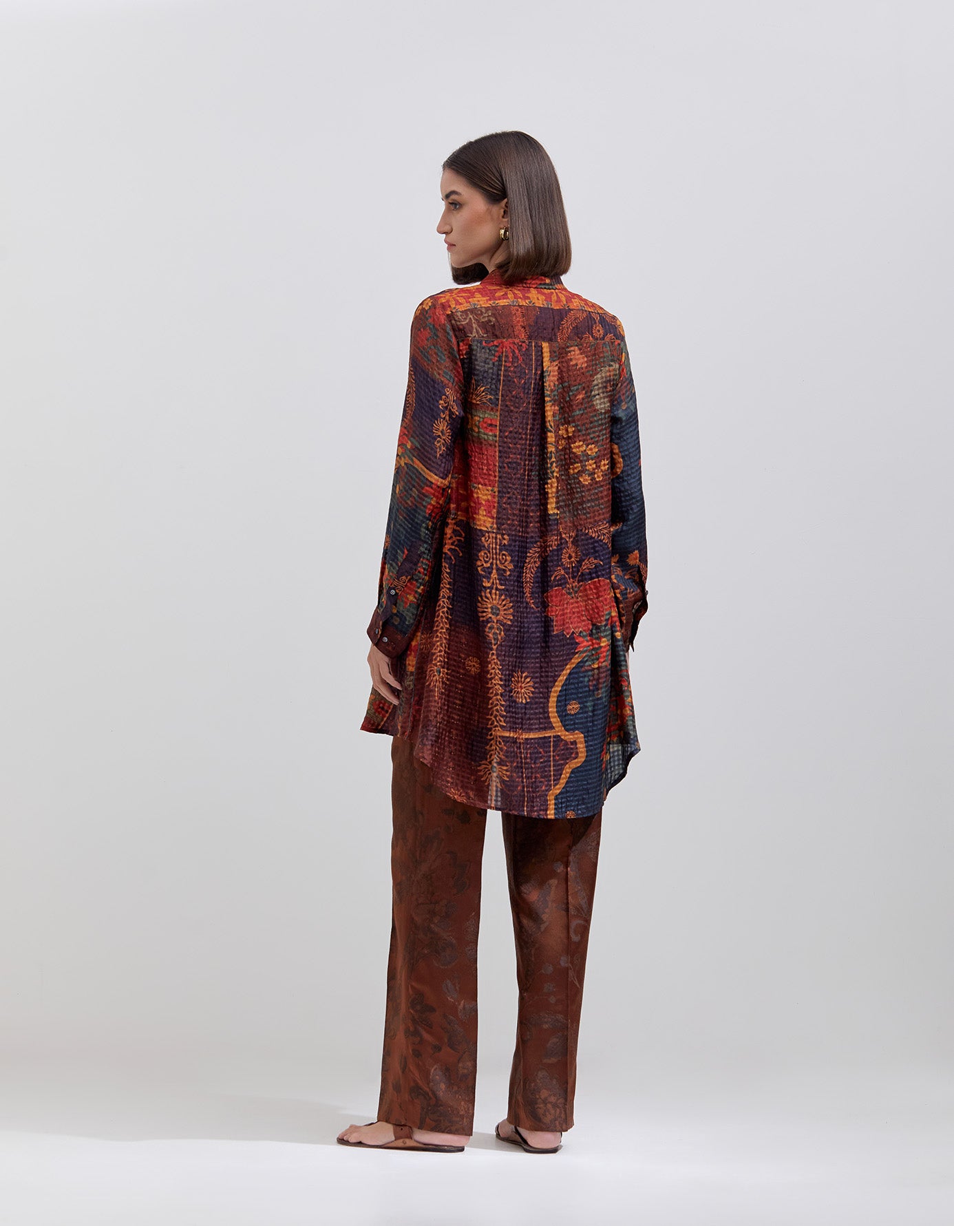 Premium Azaad Silk Damash Trousers in Caramel - Elegant Comfort for Special Occasions & Evening Events