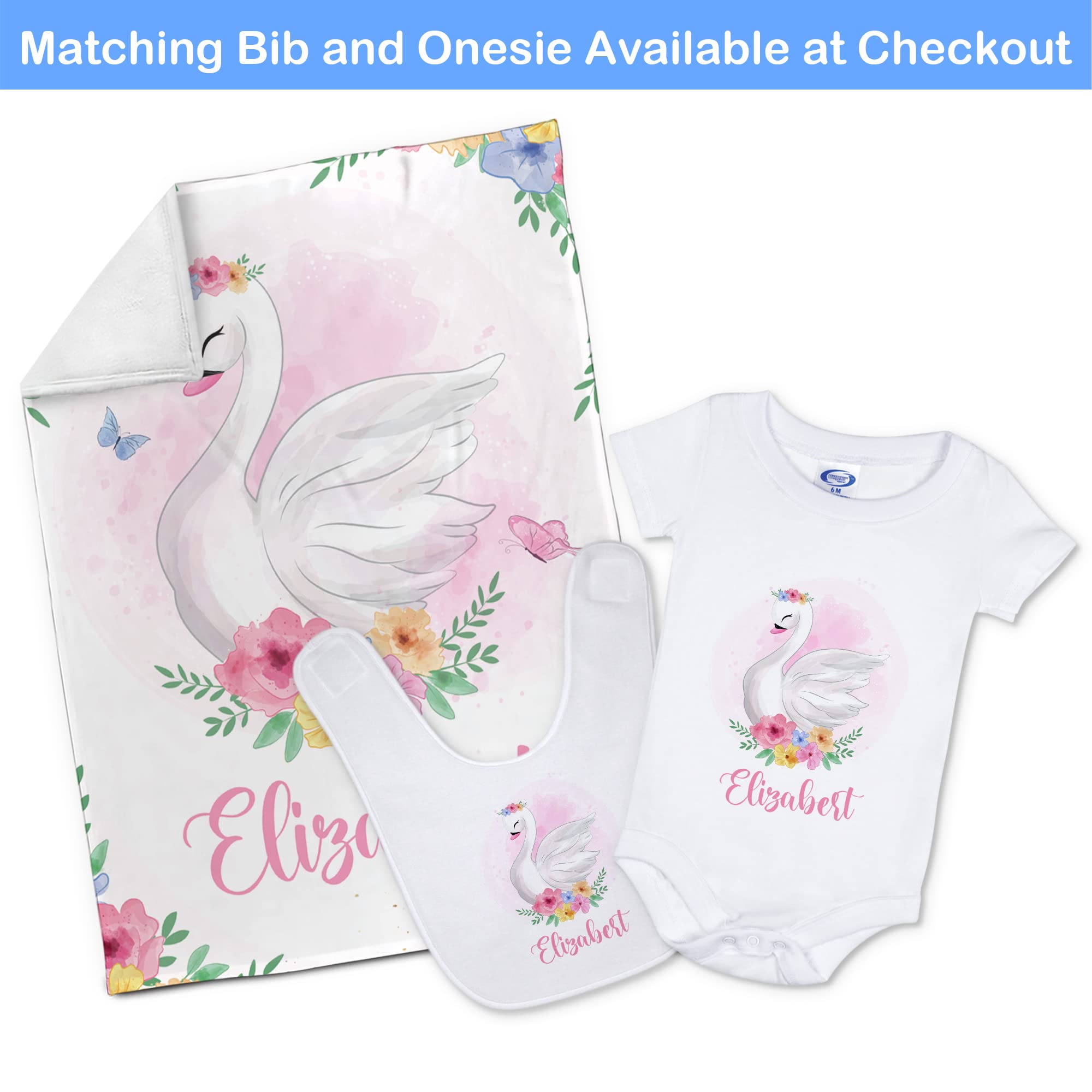 Personalized Baby Blankets with Name - Custom Embroidered Baby Blankets for Girls & Boys, Super Soft Plush Fleece Blanket 30