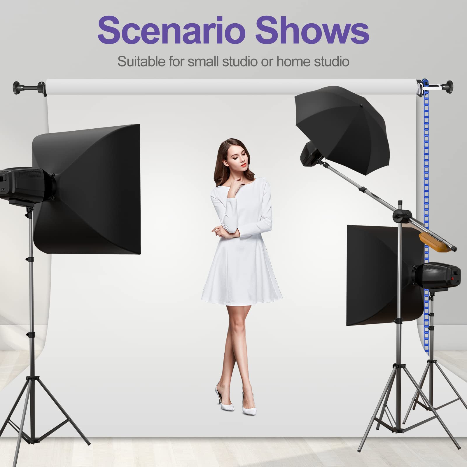 EMART Manual Photo Backdrop Roller System for Studio & Live Streaming