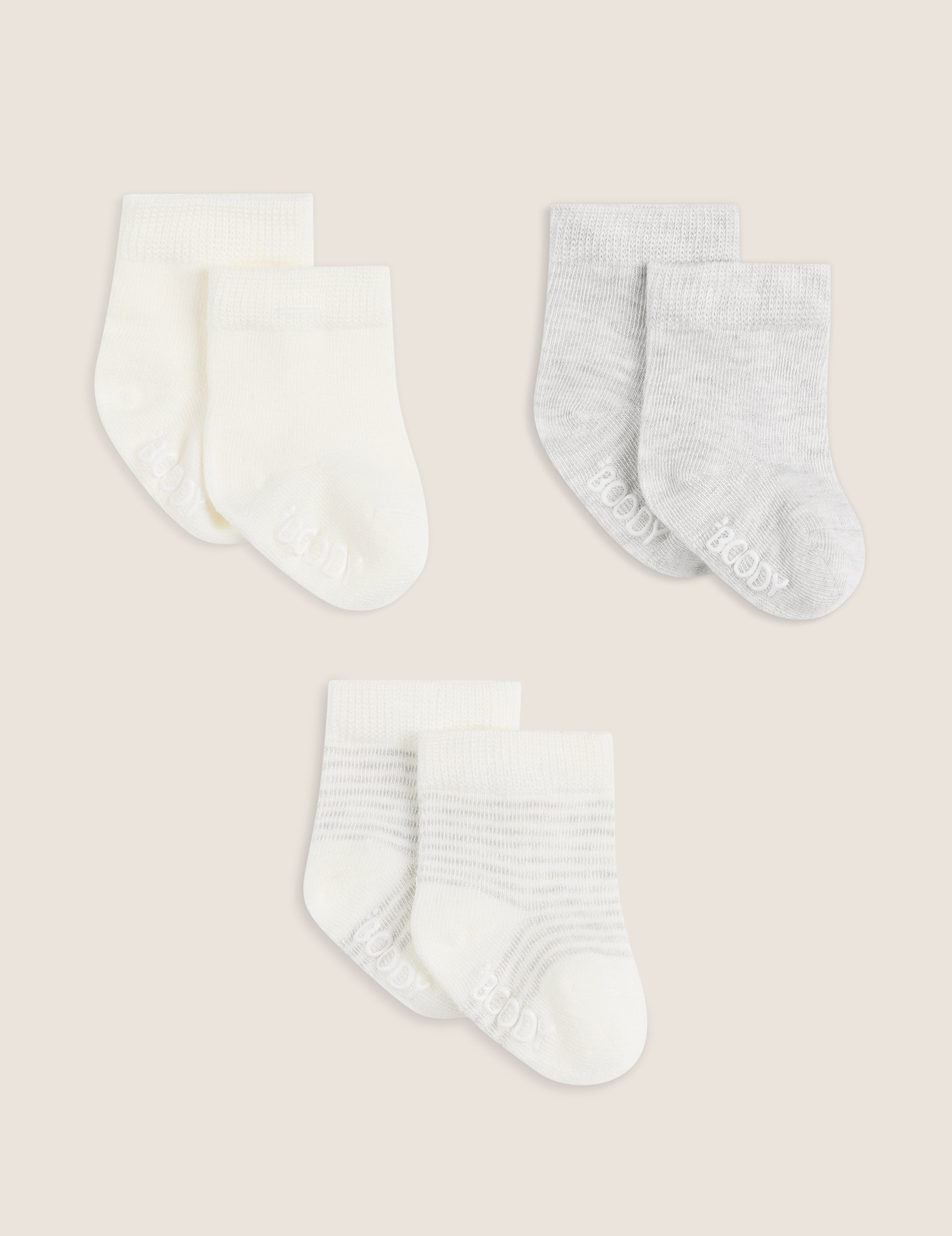 Heather Grey / Natural White / Stripe