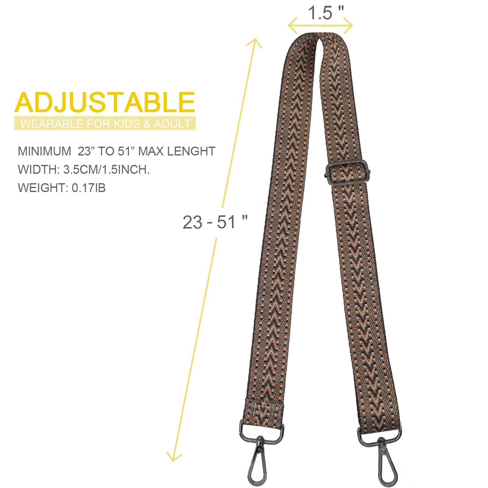 Adjustable Handbag Strap Replacement - Wide Crossbody Shoulder Bag Strap for Women | Perfect for Work, Travel & Everyday Use