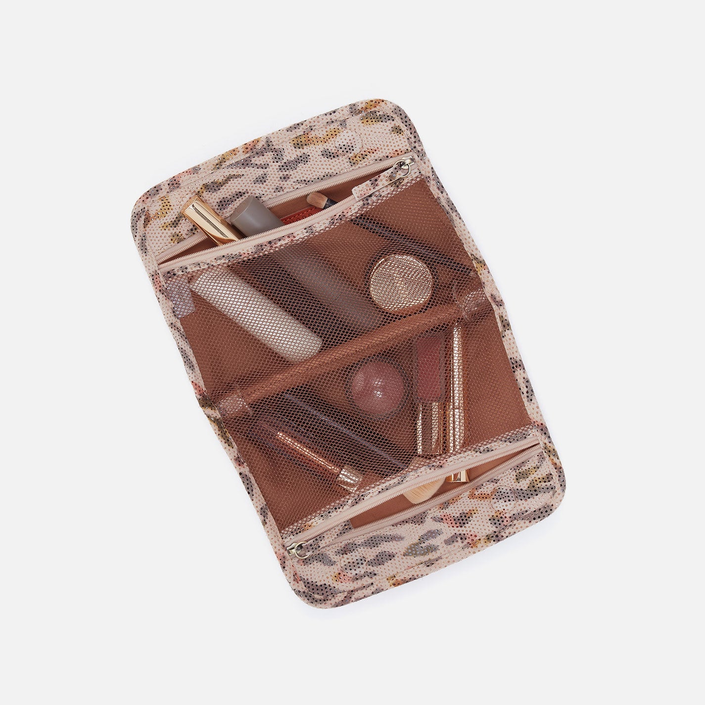 Stylish Printed Leather Cosmetic Pouch for Women | Summer Safari Design | Perfect for Travel, Makeup Storage & Everyday Essentials