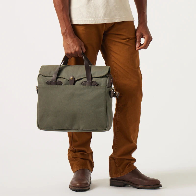 Premium Leather Business Briefcase for Men - Professional Laptop Bag with Multiple Pockets - Ideal for Office, Travel & Business Meetings