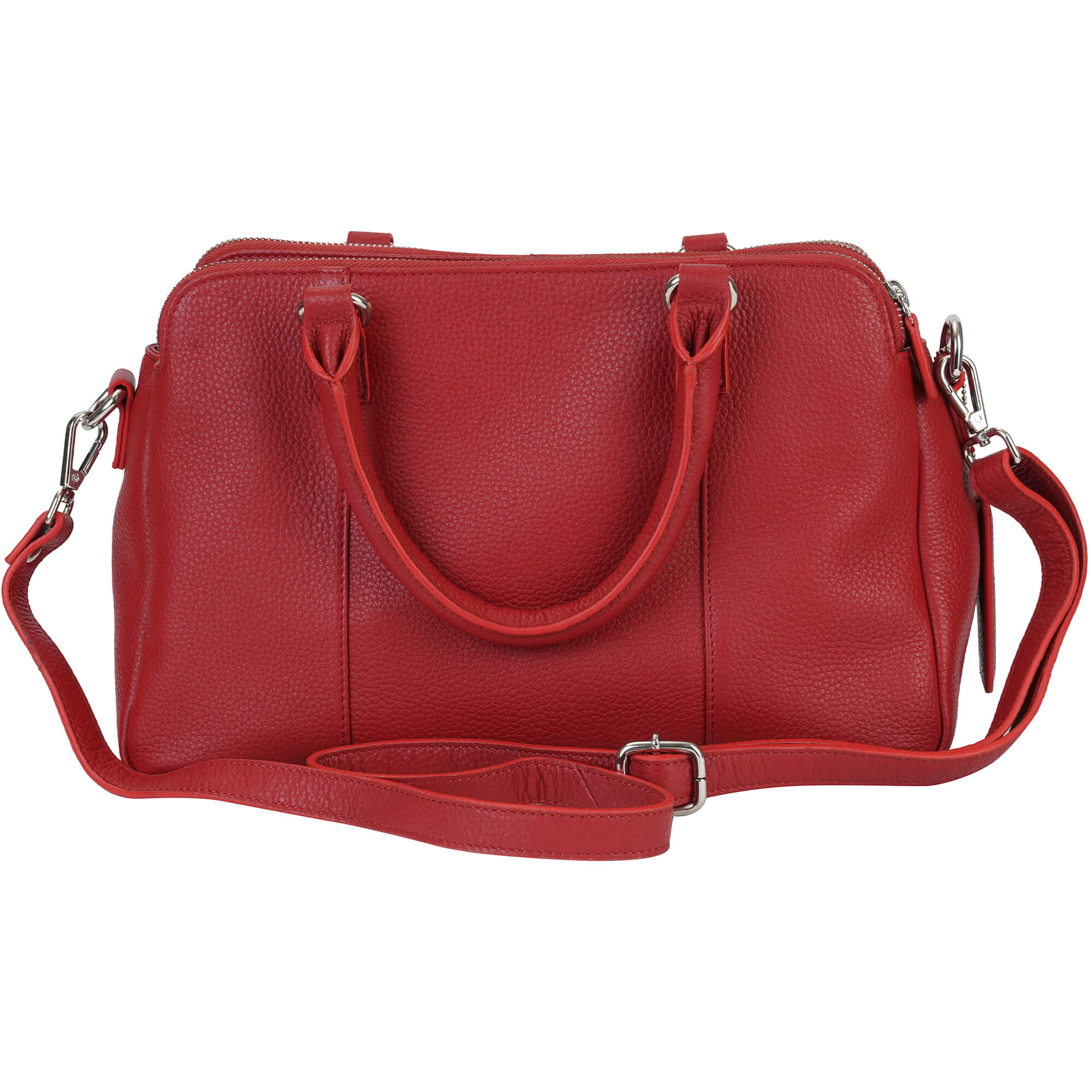 Mancini Pebbled Jennifer Leather Satchel Bag for Women - Stylish & Durable Handbag for Work, Travel & Everyday Use