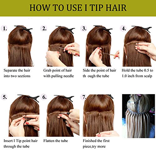 Premium Malaysian Loose Wave Human Hair Extensions - 30 Inch I-Tip Bonded Hair 1g/s (Colors #1/#2/#4) - Deep Curly Easy Stick Tip for Natural Look - Perfect for Weddings, Parties & Daily Styling (22 Inch 100 Strands, Color #2 Darkest Brown)