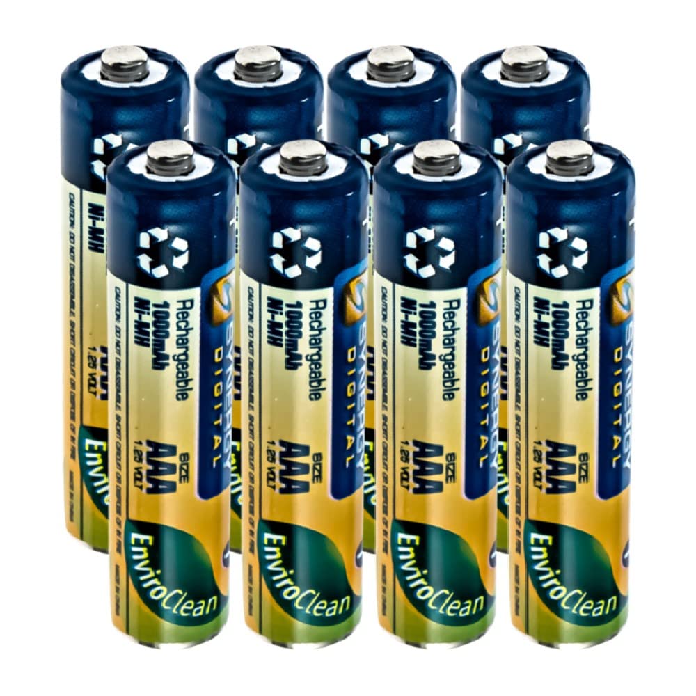 Synergy Digital Rechargeable AAA Batteries for Panasonic KX-TGP551T04 Cordless Phone - 8-Pack | Long-Lasting Power for Home & Office Communication