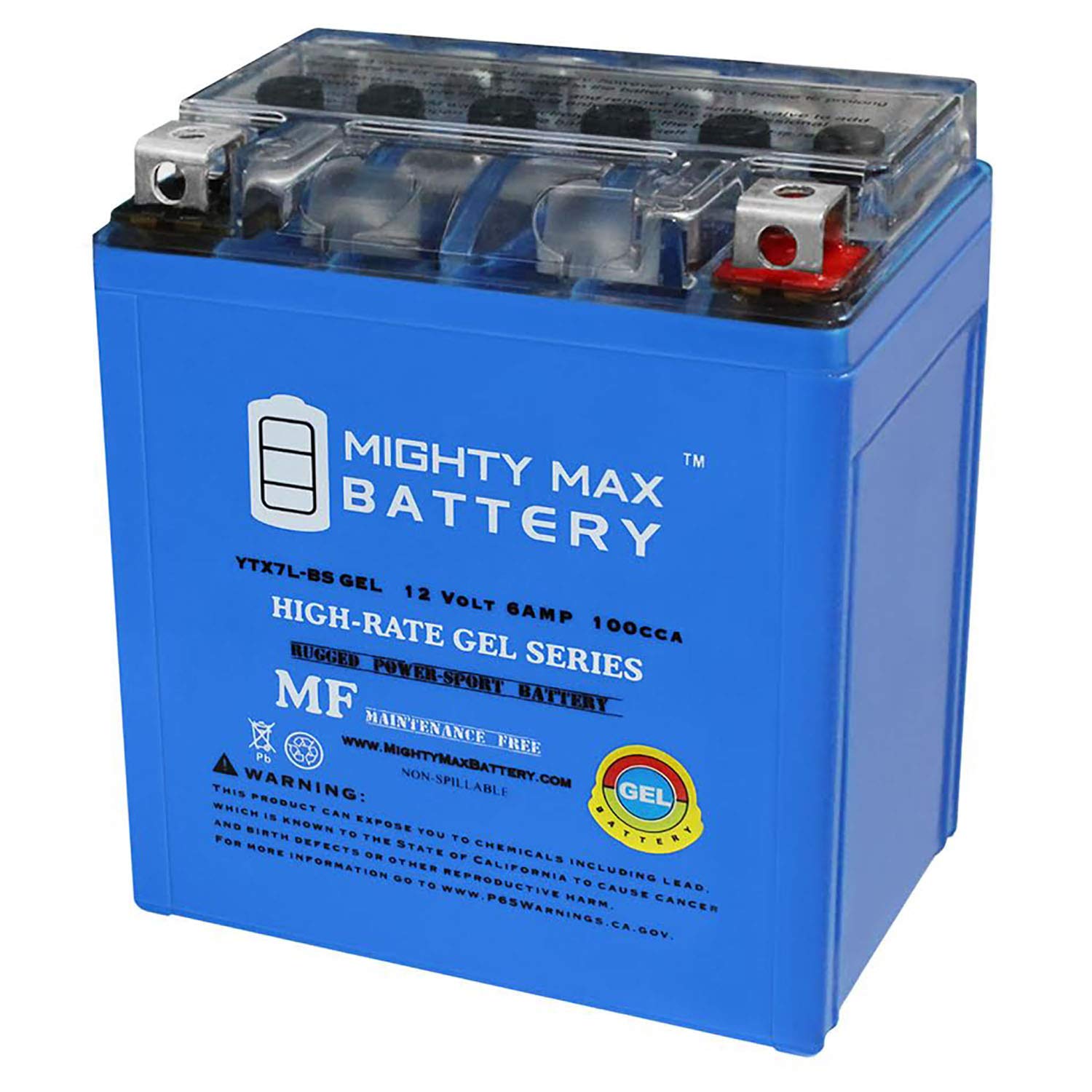 Mighty Max 12V 6AH 100CCA Rechargeable Battery - Compatible with Honda Pantheon 150 (2003-2006) | Perfect for Motorcycle, Scooter & Powersports Vehicles | Long-Lasting Power Solution