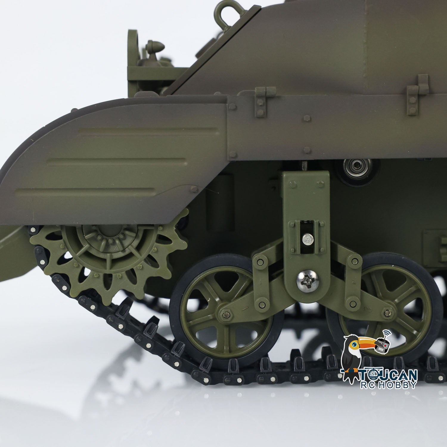 1/16 Scale US M5A1 Stuart VI RC Tank - Remote Control Ready-to-Run Light Tank with 360° Rotation, Smoke Effect, Barrel Recoil, LED Flash & Dual Battery System - Perfect for Military Enthusiasts & Battle Simulation Scenes