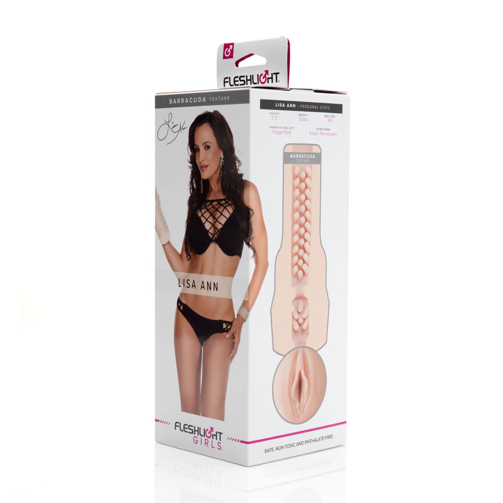 Fleshlight Girls Lisa Ann Barracuda - Realistic Male Masturbation Toy for Enhanced Pleasure | Adult Sex Toy for Men | Perfect for Solo Play & Discreet Storage