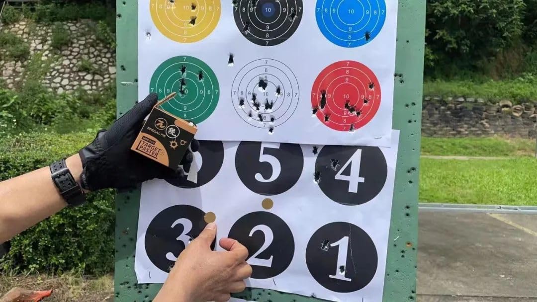 Indesign Shooting Target Stickers - 1000-Pack with Dispenser | Round Target Repair Stickers to Extend Target Life | Perfect for Indoor/Outdoor Shooting Practice & Range Training