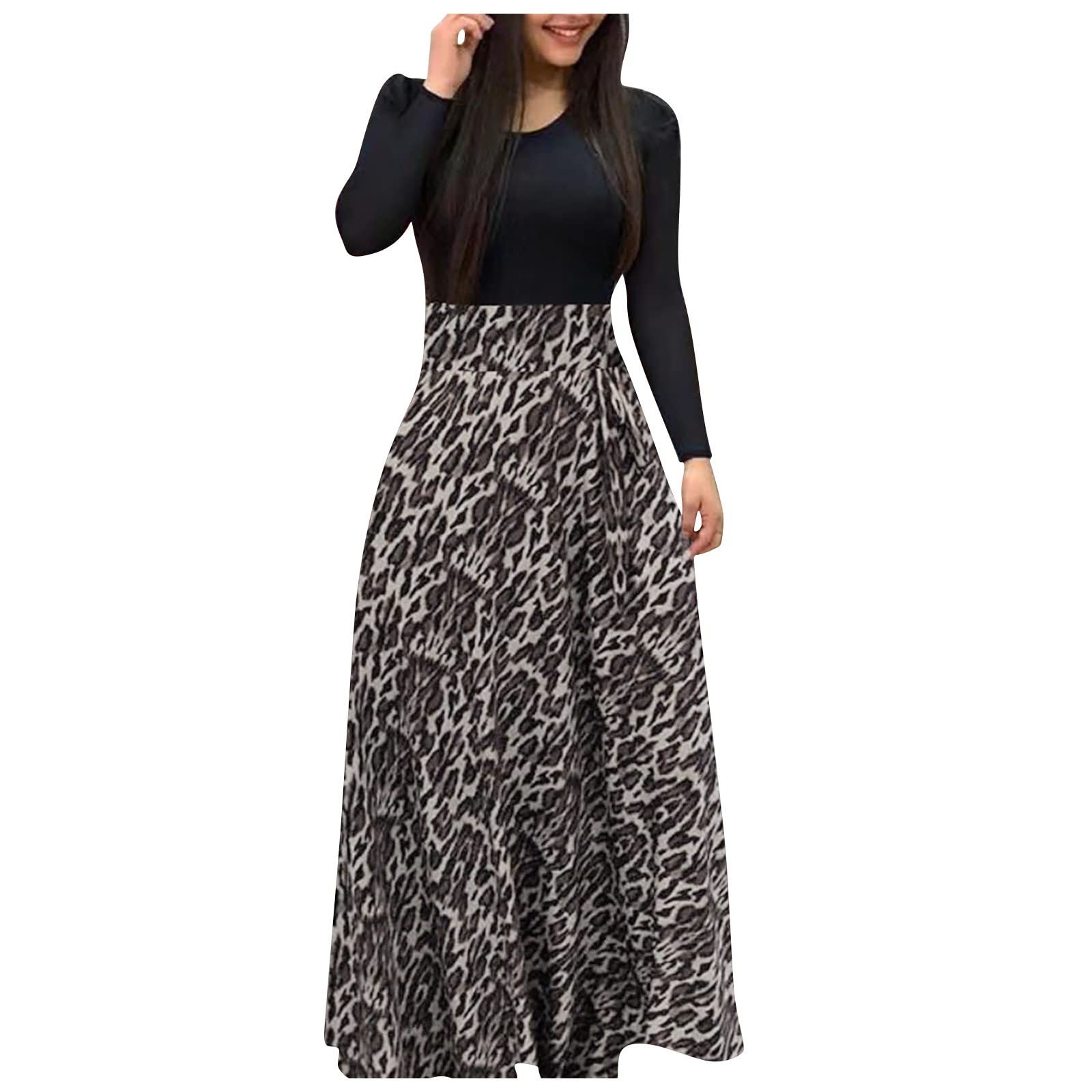 Mebamook Women's Summer Maxi Dress 2022 - Floral Printed Long Sleeve Party Dress for Holiday, Beach & Special Occasions | Elegant Plus Size Evening Gown for Weddings, Vacations & Date Nights