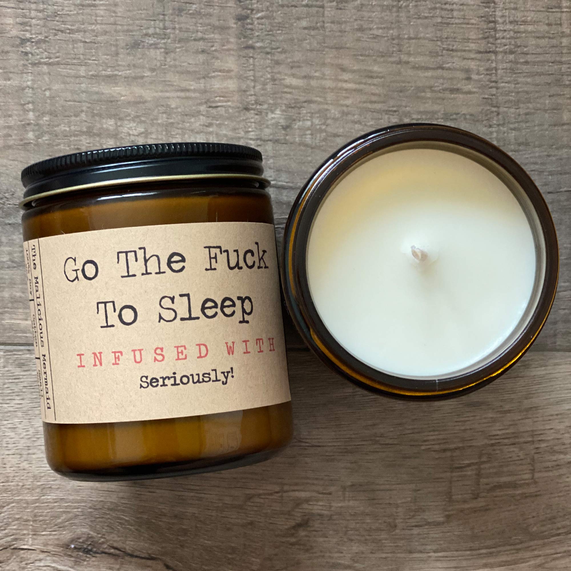 Snarky Soy Wax Candle - Amber Jar Scented Candle for Adults | Made in USA | Perfect for Relaxation & Humor