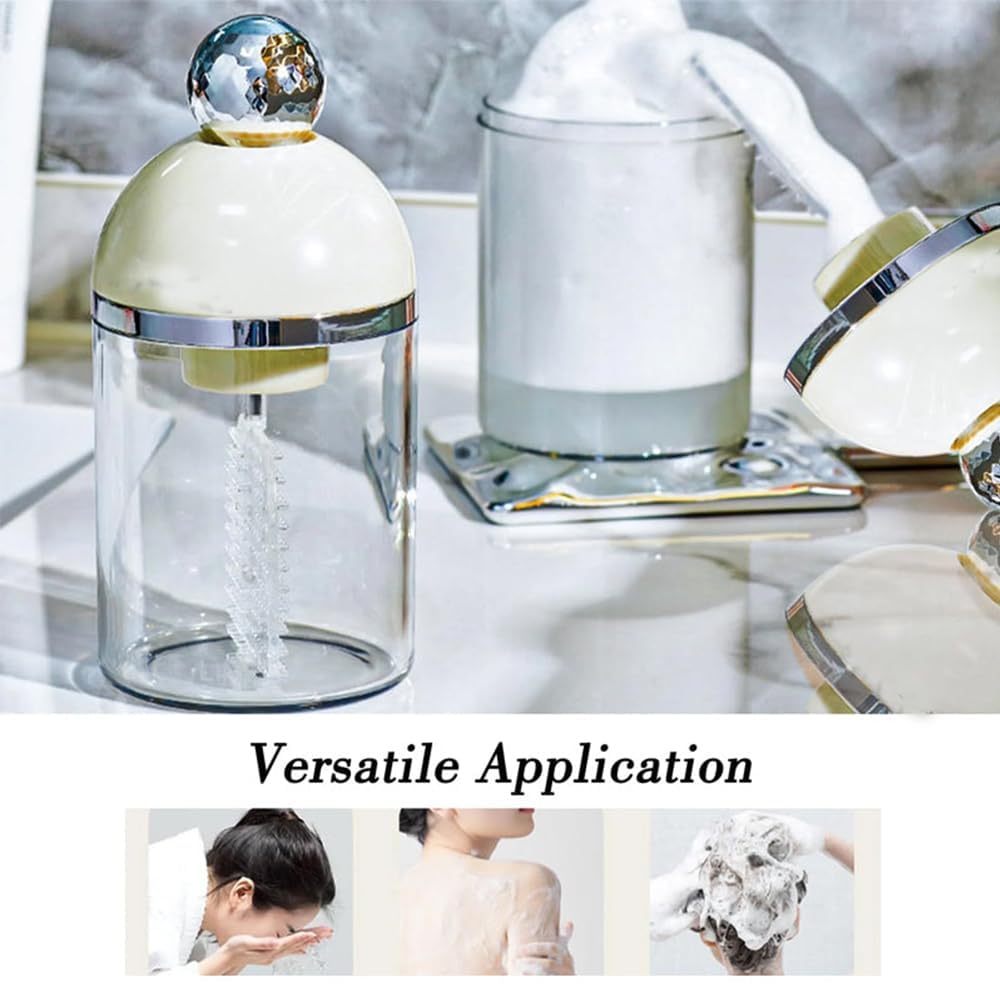 Electric Foam Facial Cleanser & Soap Dispenser - Rechargeable Foam Maker for Face Wash, Shampoo & Skincare | Portable Bubble Machine for Rich Lather | Perfect for Travel, Home & Spa Use