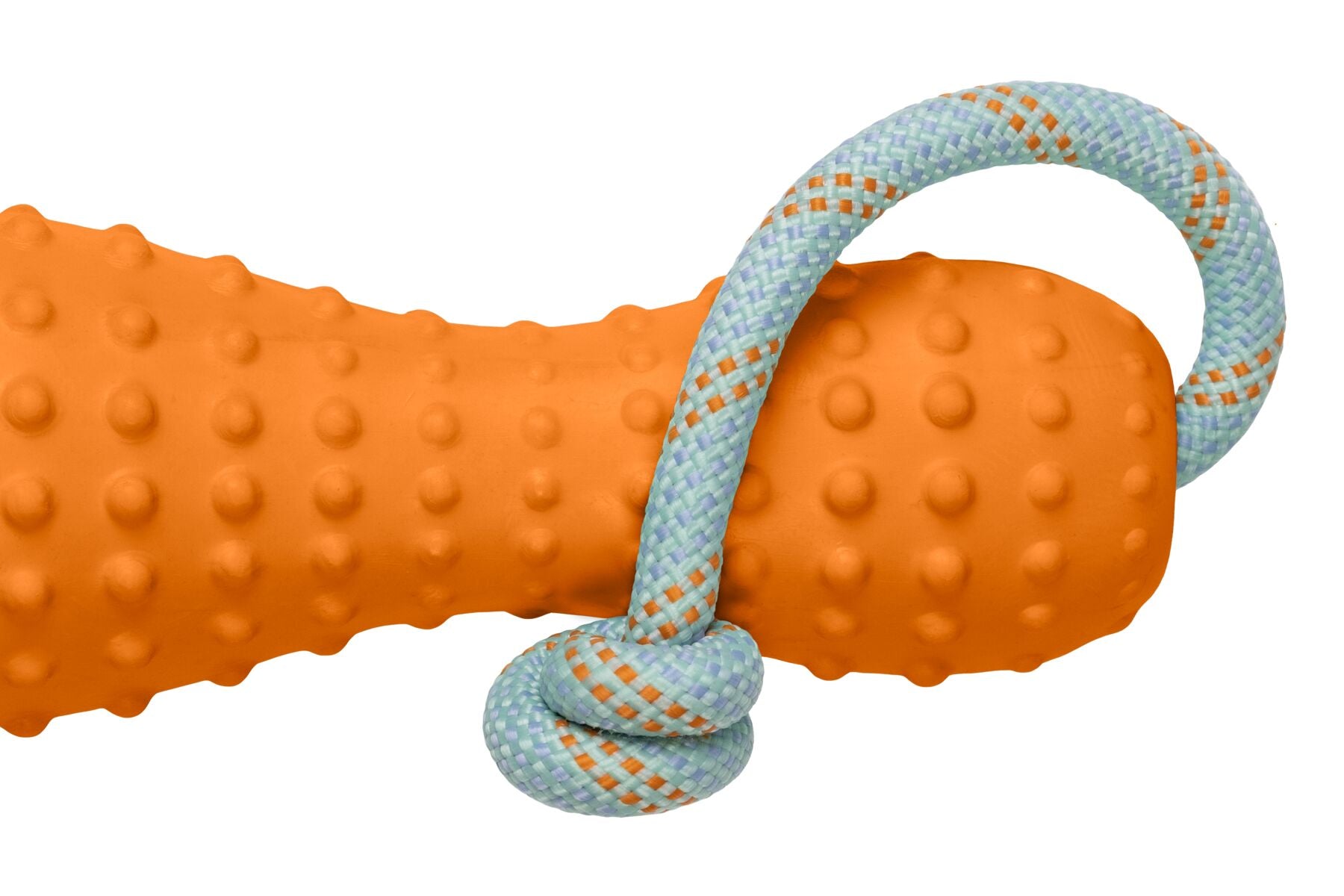Ruffwear Gourdo® Orange Campfire Rubber Dog Toy with Rope - Durable Chew Toy for Outdoor Play, Fetch, and Training